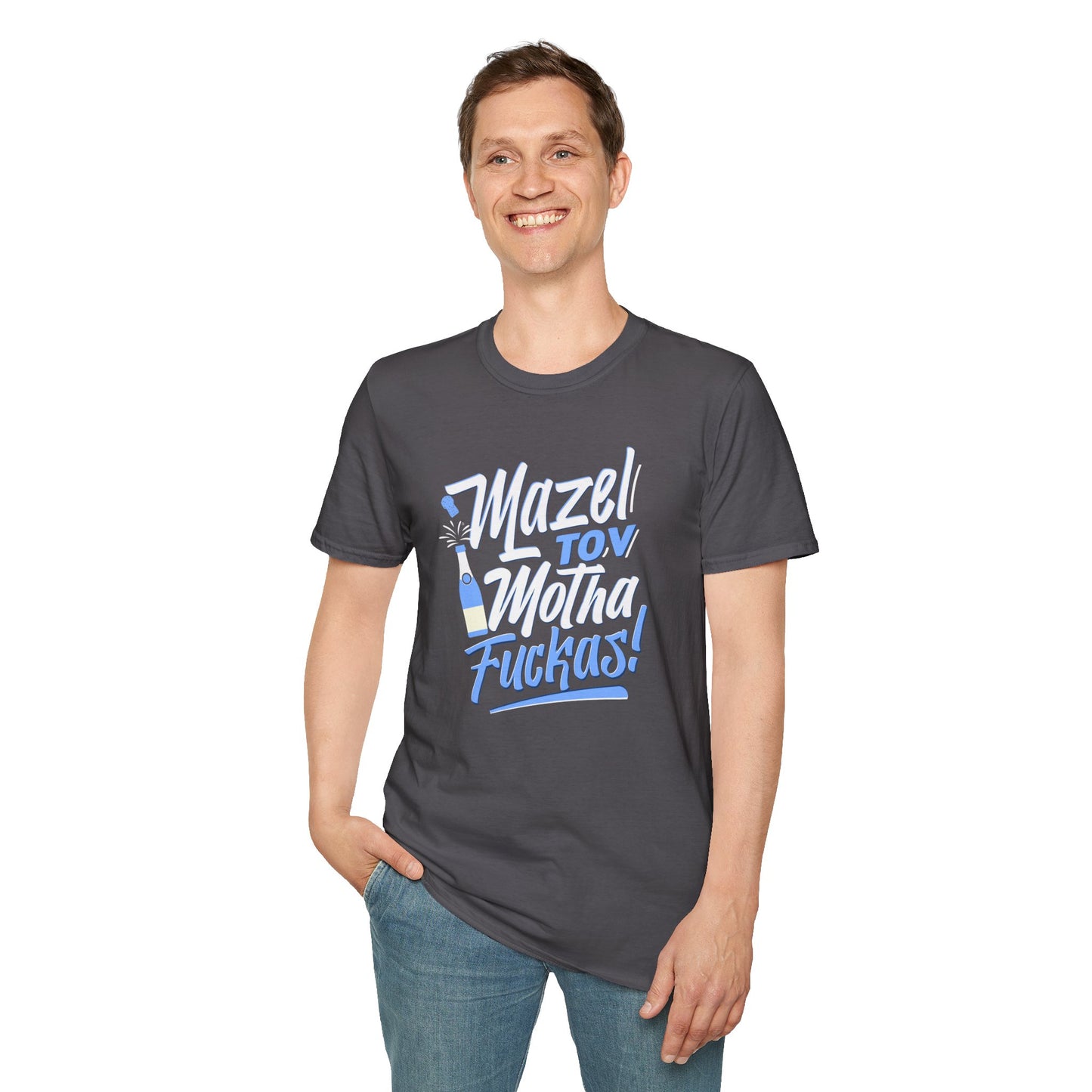 "Mazel Tov Motha Fuckas" Unisex Softstyle T-Shirt