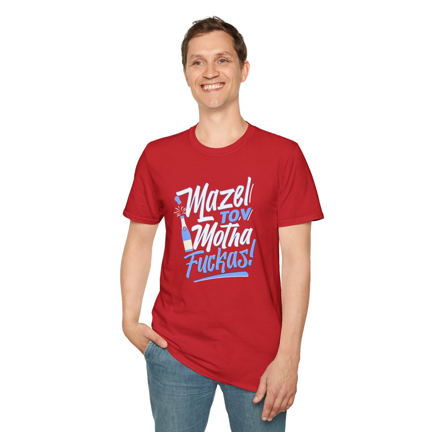 "Mazel Tov Motha Fuckas" Unisex Softstyle T-Shirt