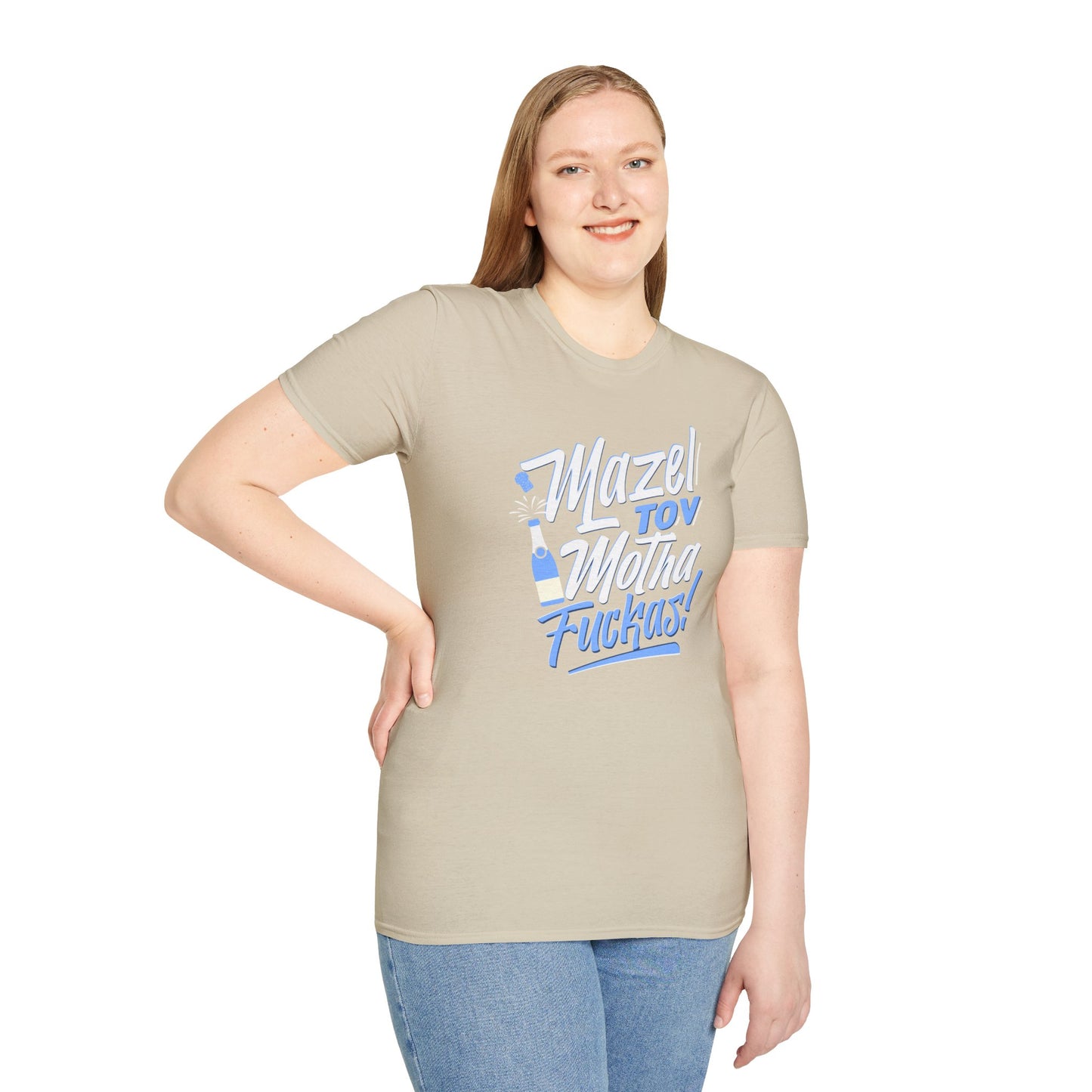 "Mazel Tov Motha Fuckas" Unisex Softstyle T-Shirt