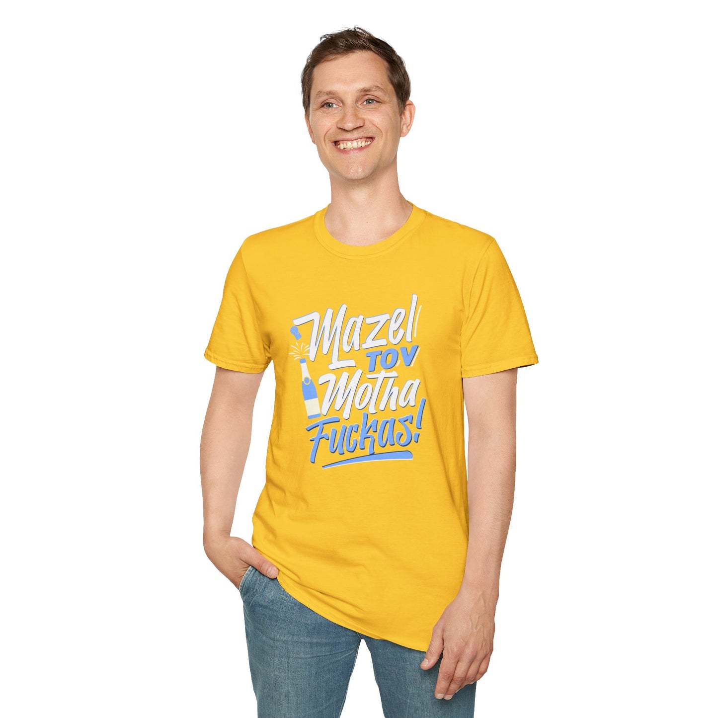 "Mazel Tov Motha Fuckas" Unisex Softstyle T-Shirt