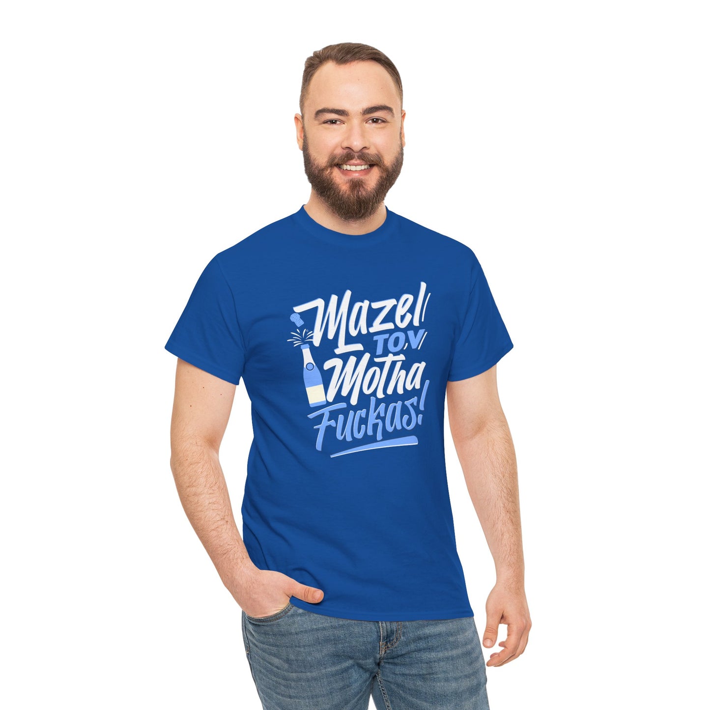 "Mazel Tov Motha Fuckas" Unisex Heavy Cotton Tee
