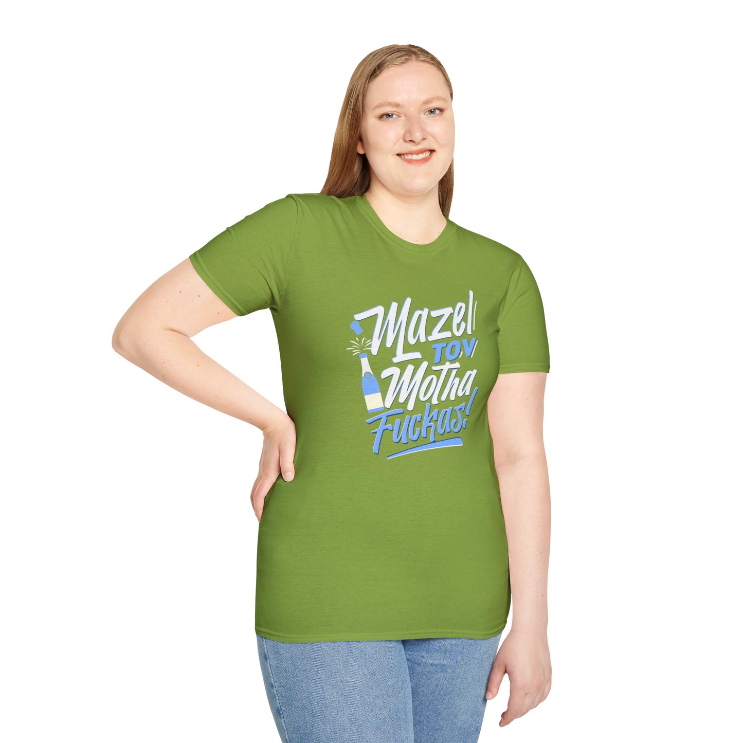 "Mazel Tov Motha Fuckas" Unisex Softstyle T-Shirt