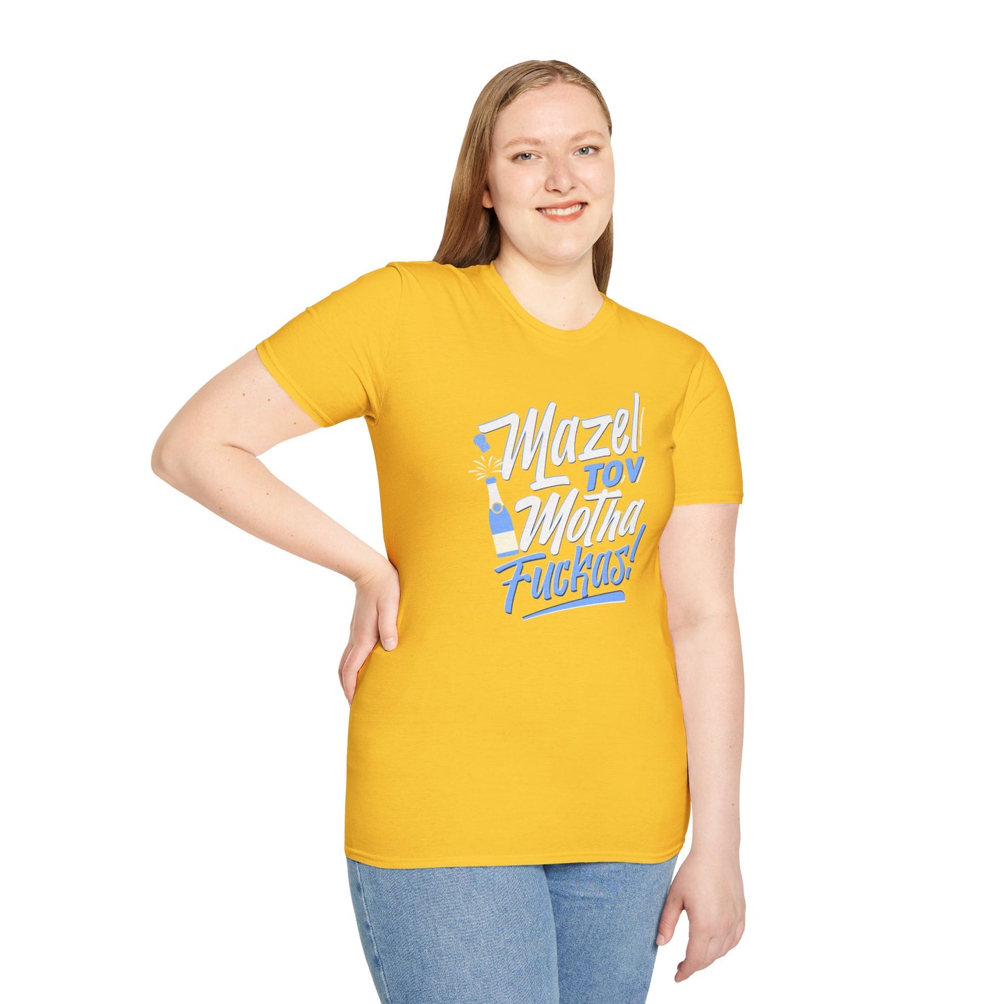 "Mazel Tov Motha Fuckas" Unisex Softstyle T-Shirt