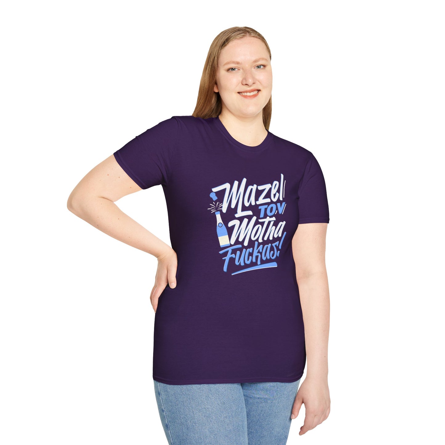 "Mazel Tov Motha Fuckas" Unisex Softstyle T-Shirt