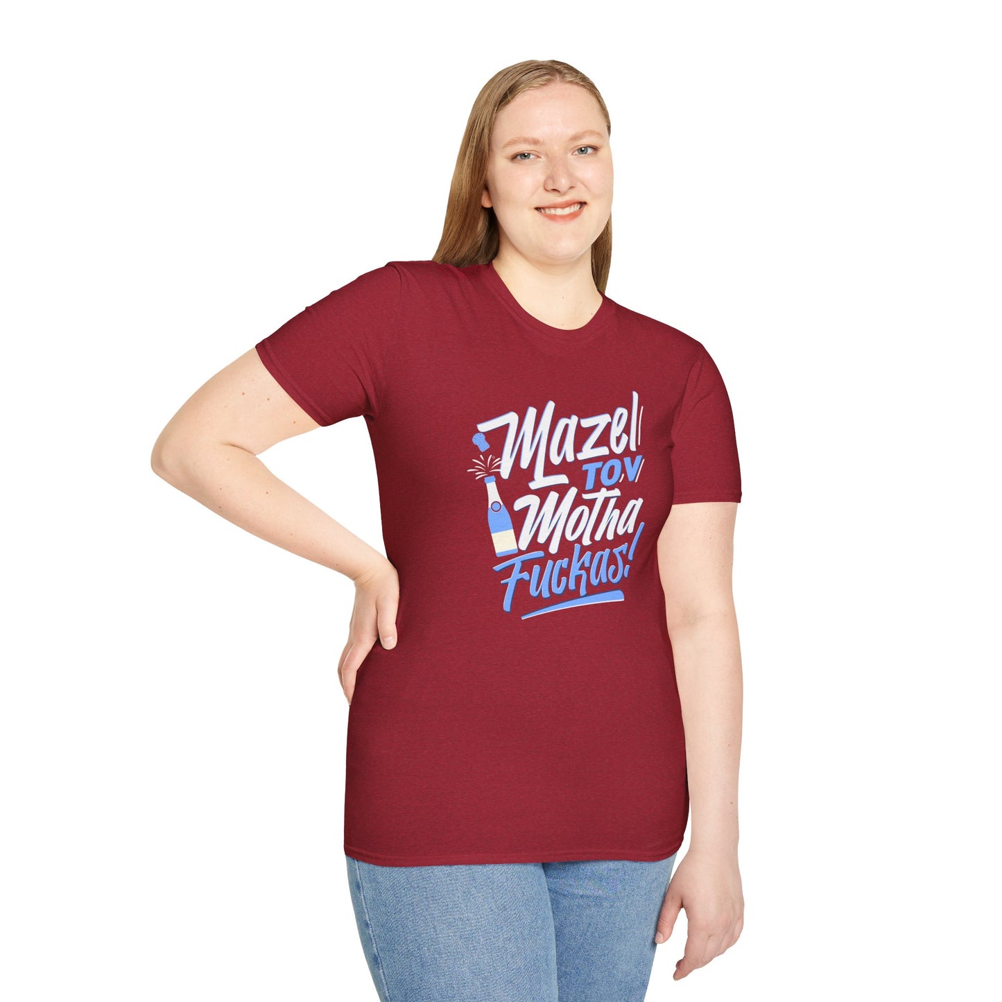"Mazel Tov Motha Fuckas" Unisex Softstyle T-Shirt