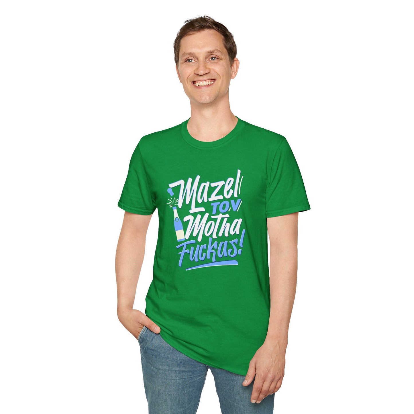 "Mazel Tov Motha Fuckas" Unisex Softstyle T-Shirt