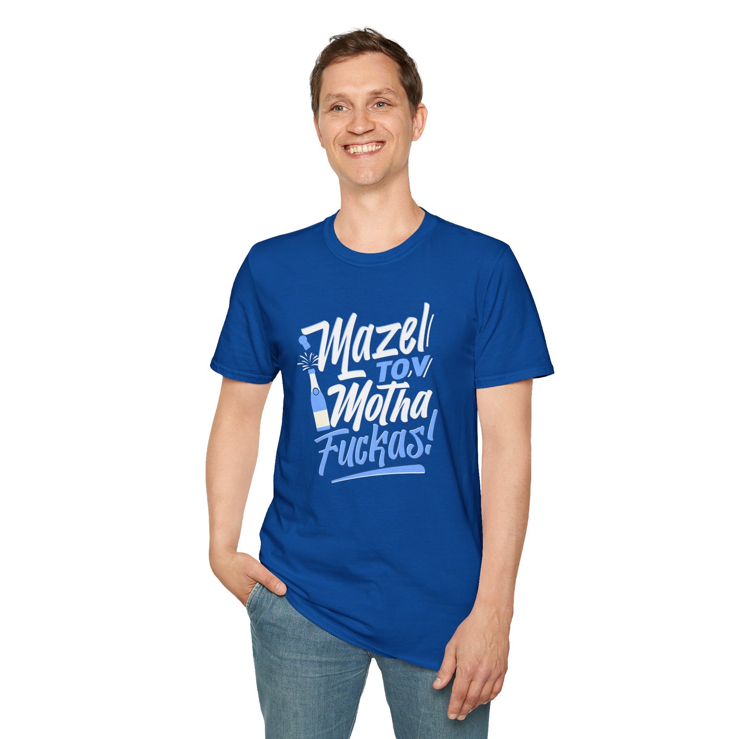 "Mazel Tov Motha Fuckas" Unisex Softstyle T-Shirt