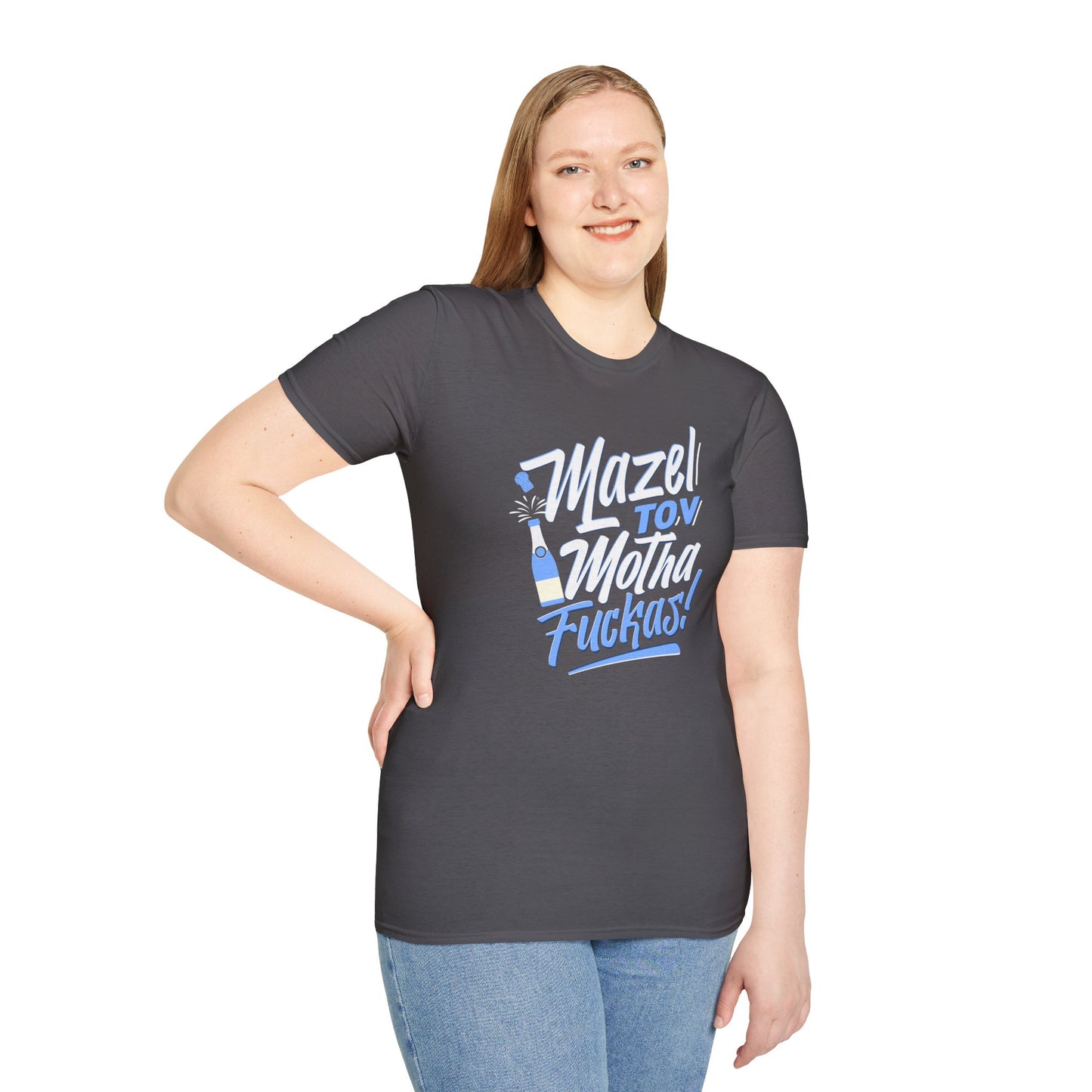 "Mazel Tov Motha Fuckas" Unisex Softstyle T-Shirt