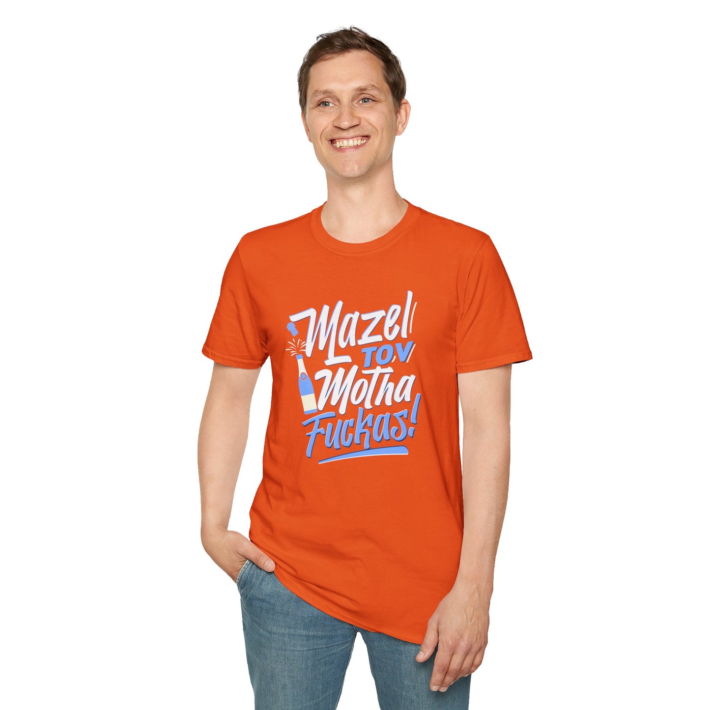 "Mazel Tov Motha Fuckas" Unisex Softstyle T-Shirt