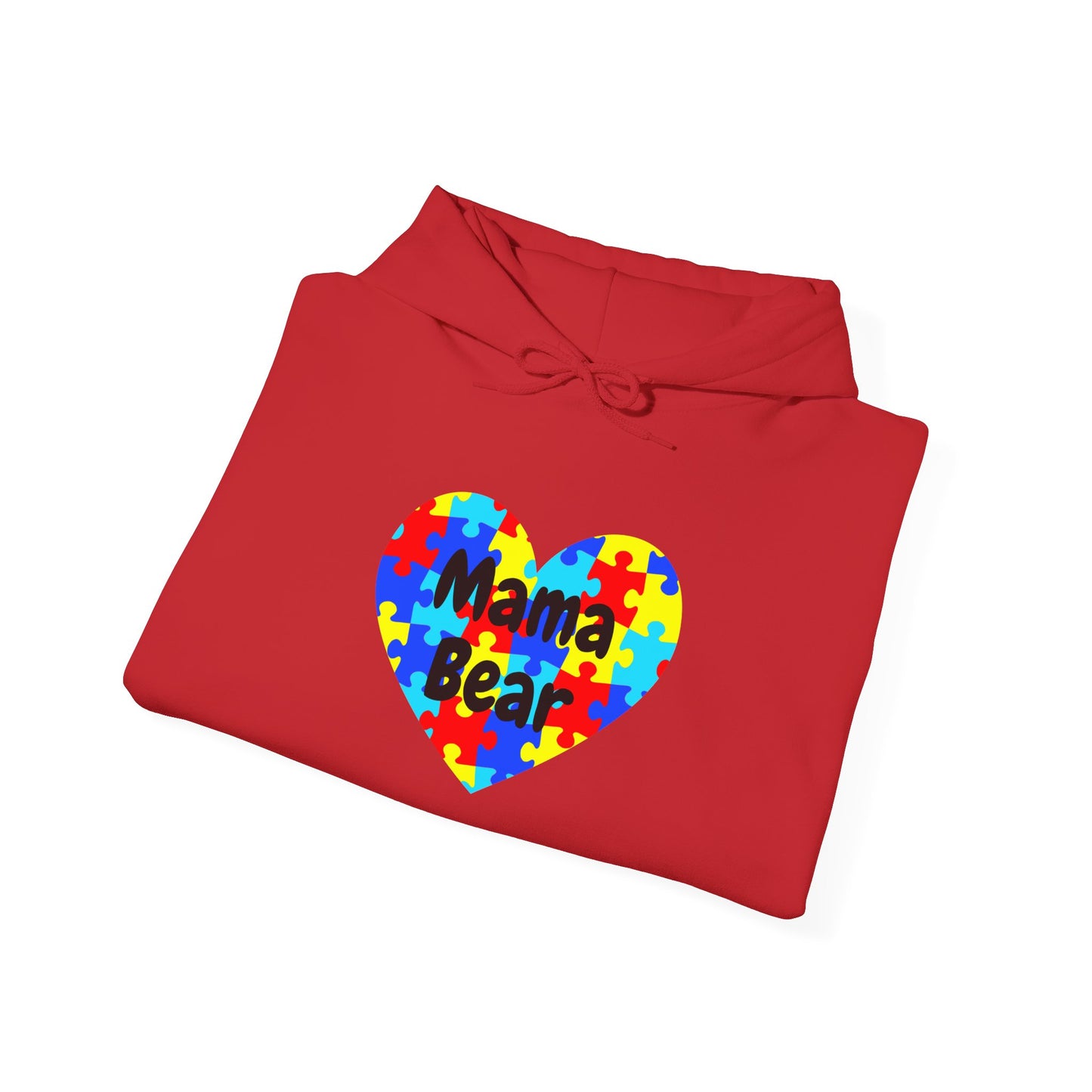 Mama Bear Autism Puzzle Heart Sweatshirt - Autism Awareness Mom Hoodie