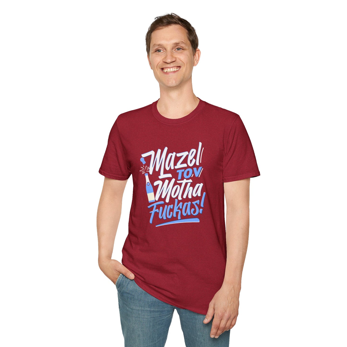"Mazel Tov Motha Fuckas" Unisex Softstyle T-Shirt