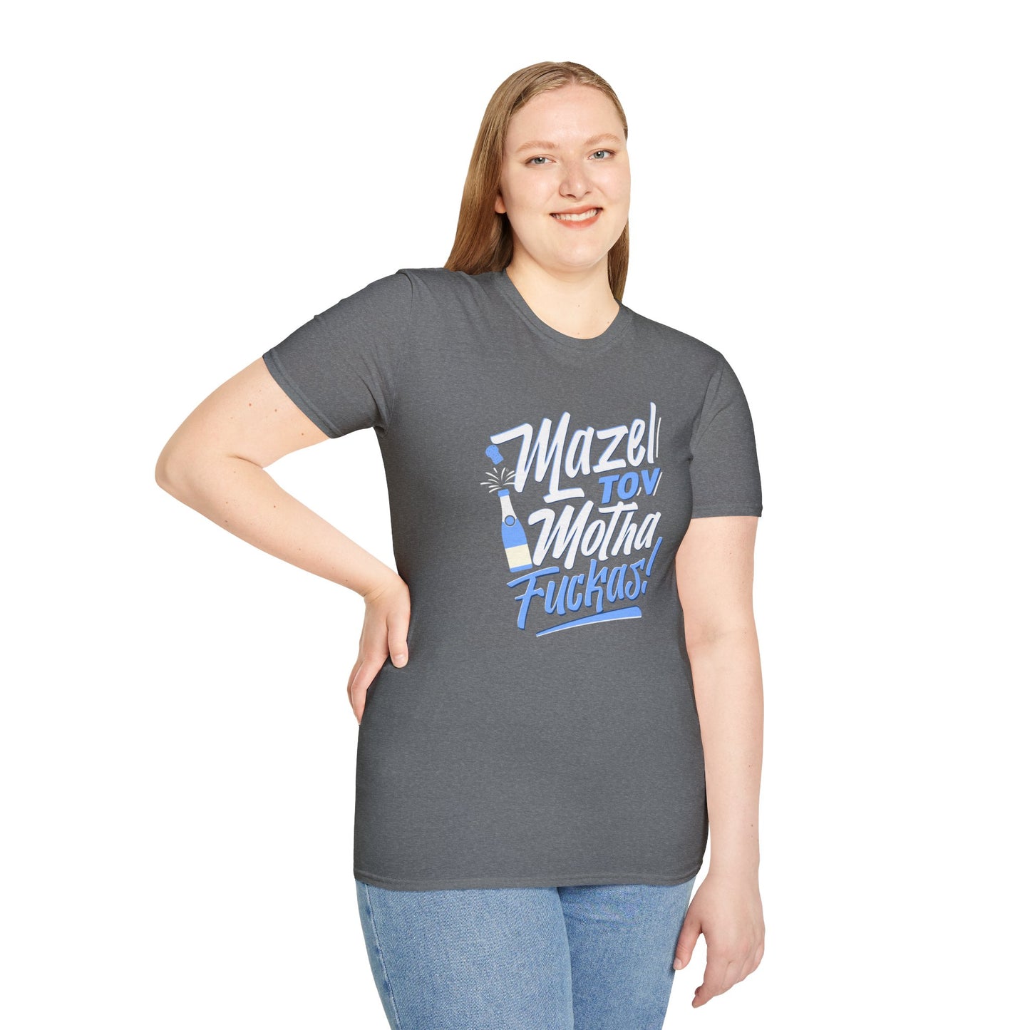 "Mazel Tov Motha Fuckas" Unisex Softstyle T-Shirt