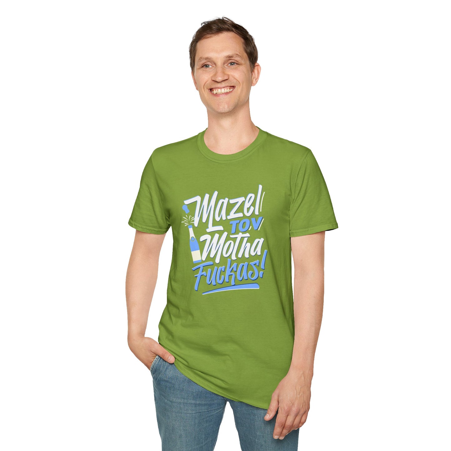 "Mazel Tov Motha Fuckas" Unisex Softstyle T-Shirt