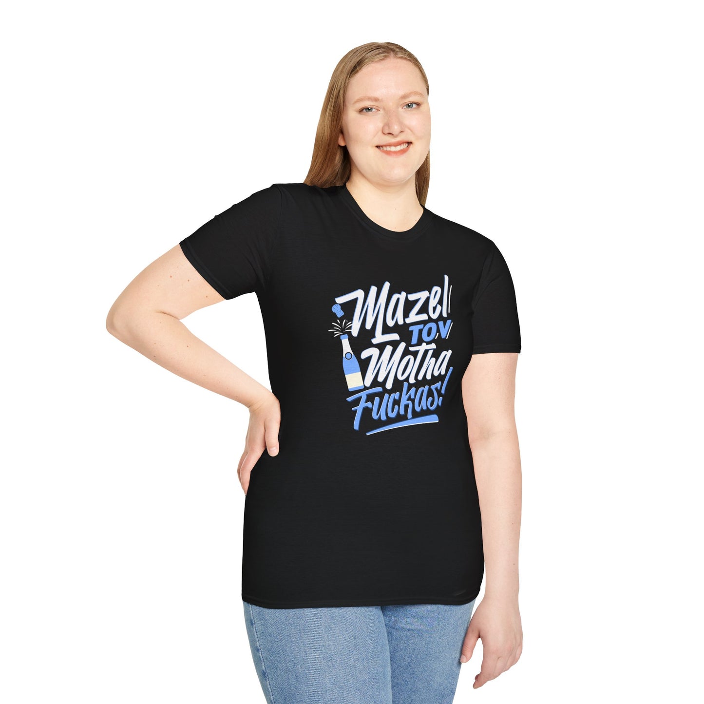 "Mazel Tov Motha Fuckas" Unisex Softstyle T-Shirt