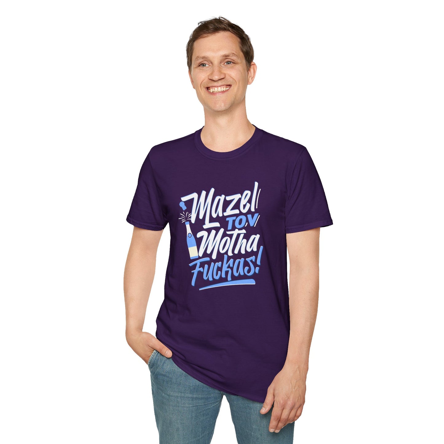 "Mazel Tov Motha Fuckas" Unisex Softstyle T-Shirt