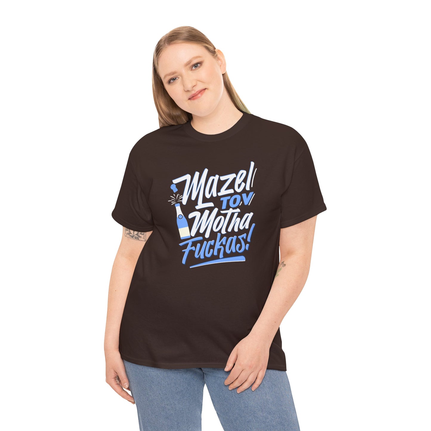 "Mazel Tov Motha Fuckas" Unisex Heavy Cotton Tee