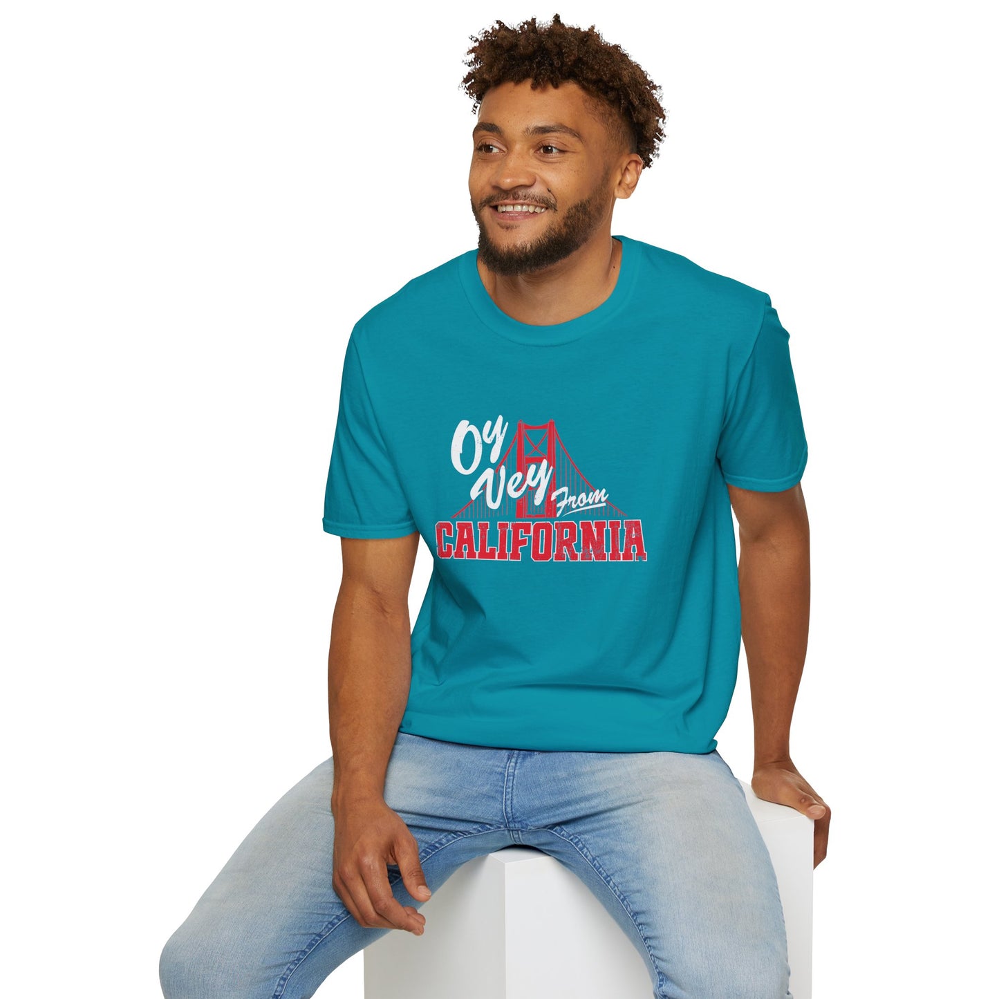 "OY VEY FROM CALIFORNIA" Unisex Softstyle T-Shirt