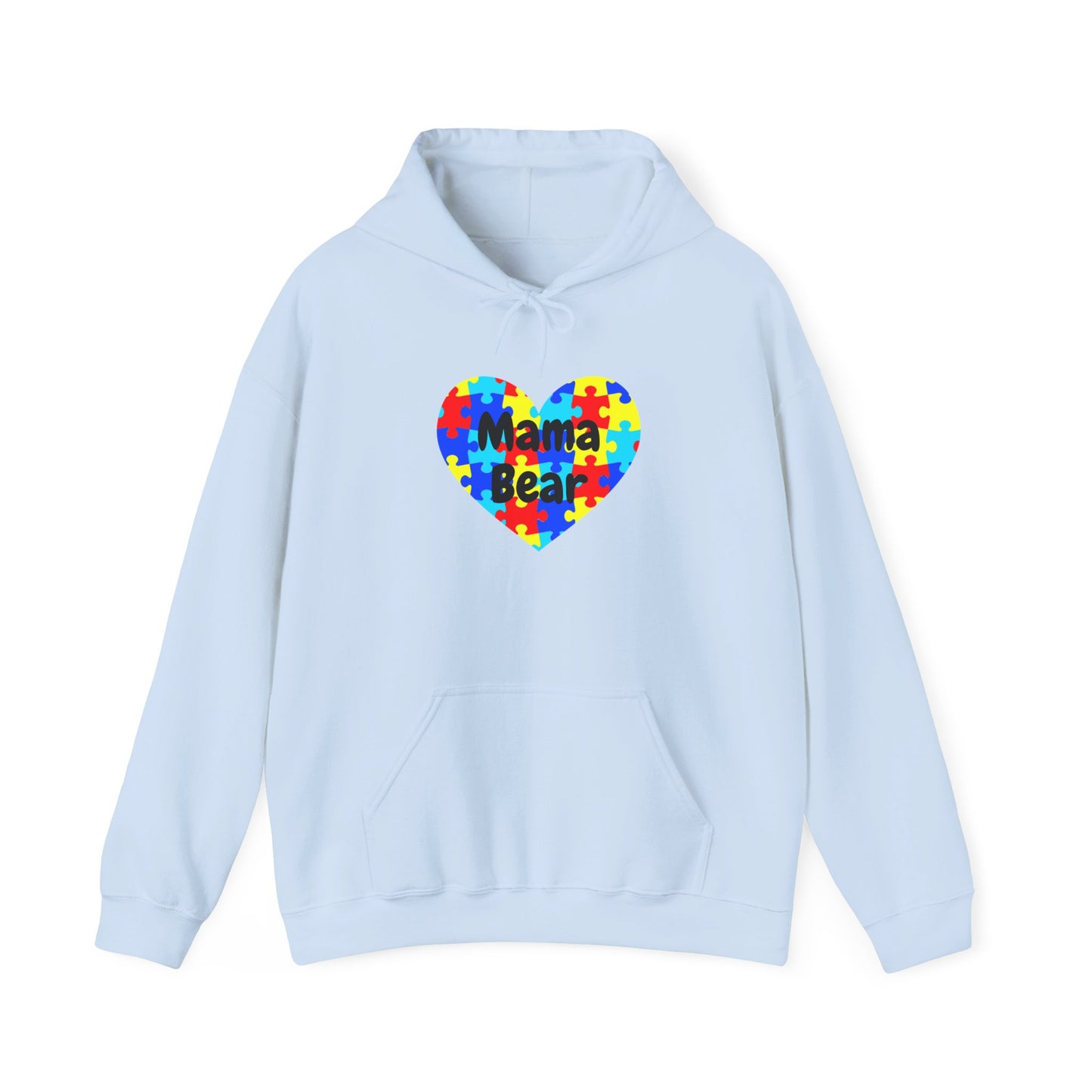 Mama Bear Autism Puzzle Heart Sweatshirt - Autism Awareness Mom Hoodie