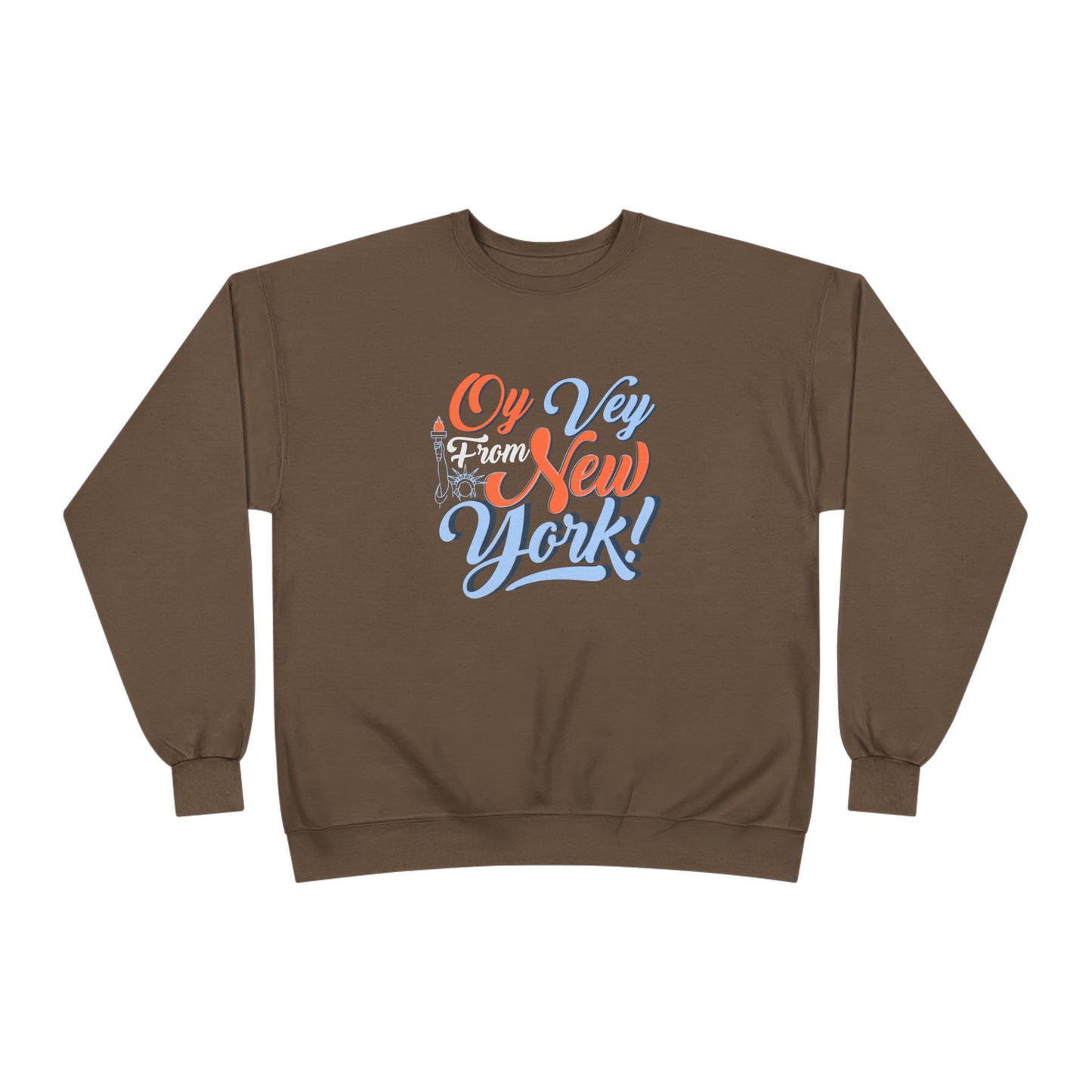 "OY VEY FROM NEW YORK" Unisex EcoSmart® Crewneck Sweatshirt