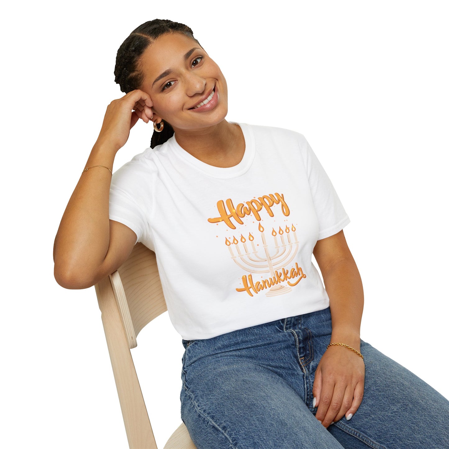 "Happy Hanukkah" Unisex Softstyle T-Shirt