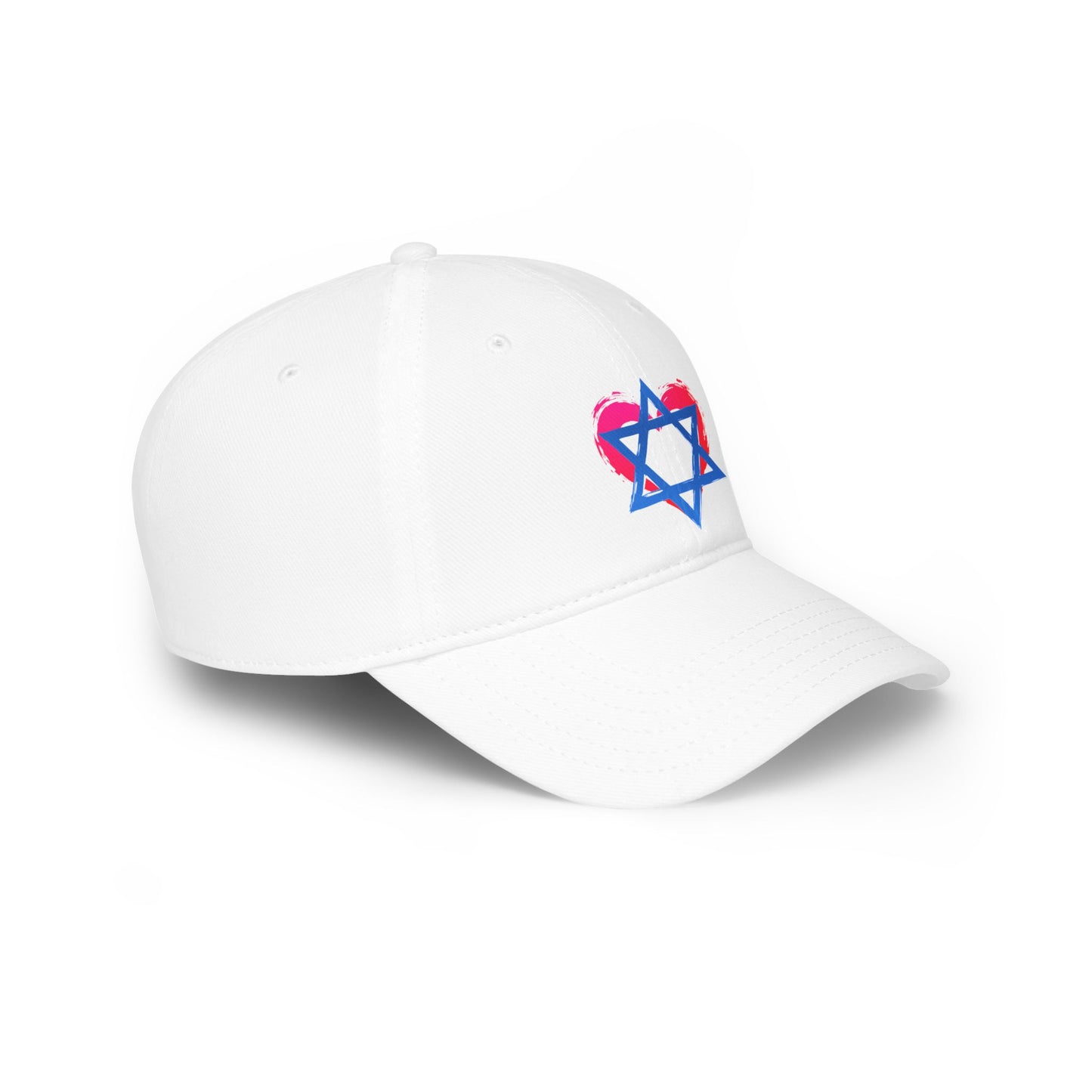 Star of David with Heart Low Profile Baseball Cap