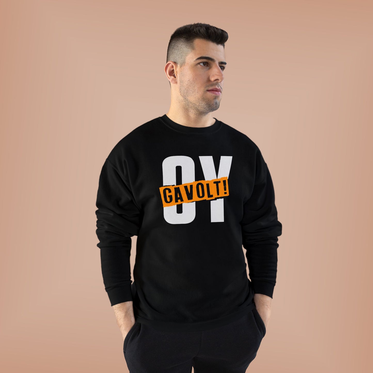 "OY GAVOLT" Unisex EcoSmart® Crewneck Sweatshirt