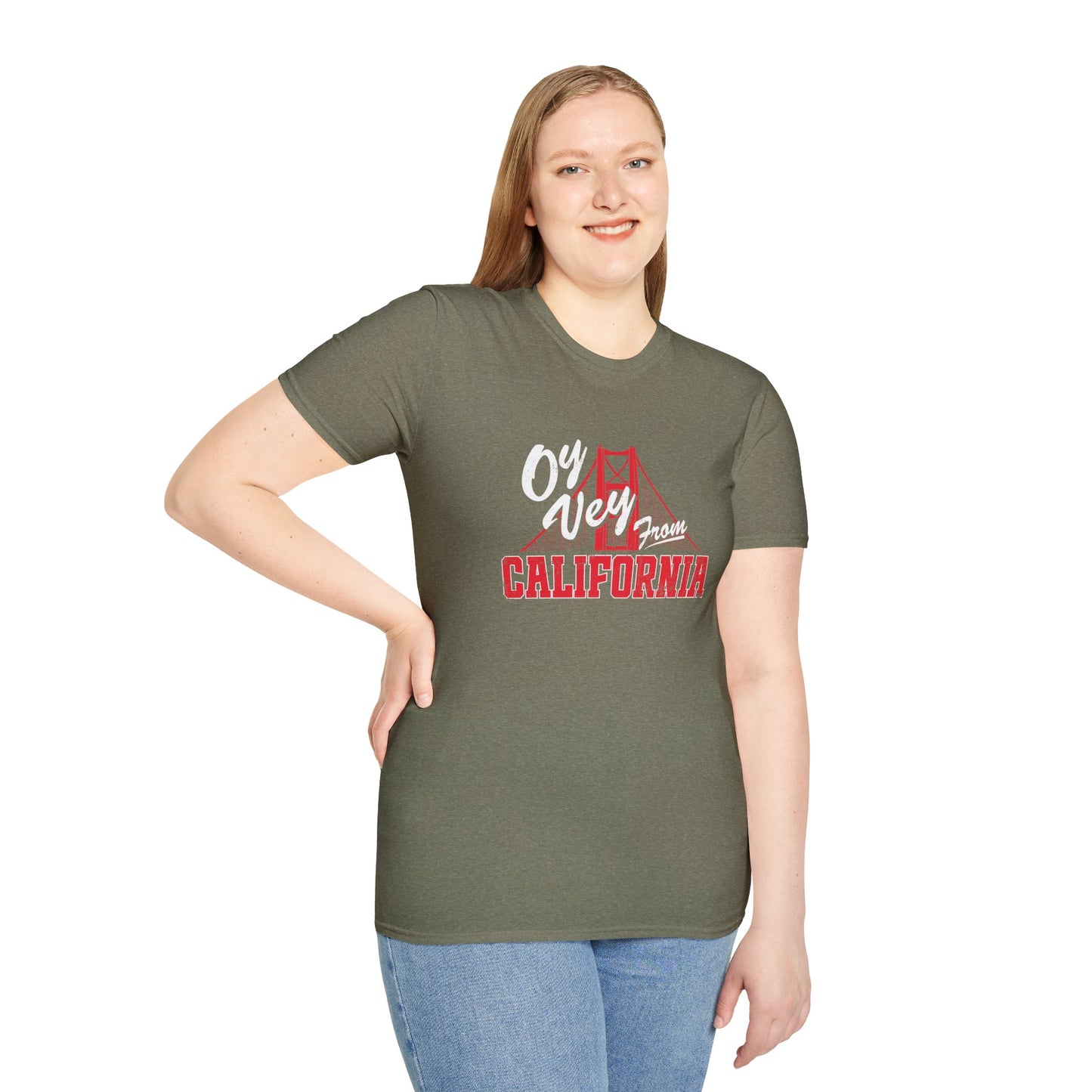 "OY VEY FROM CALIFORNIA" Unisex Softstyle T-Shirt