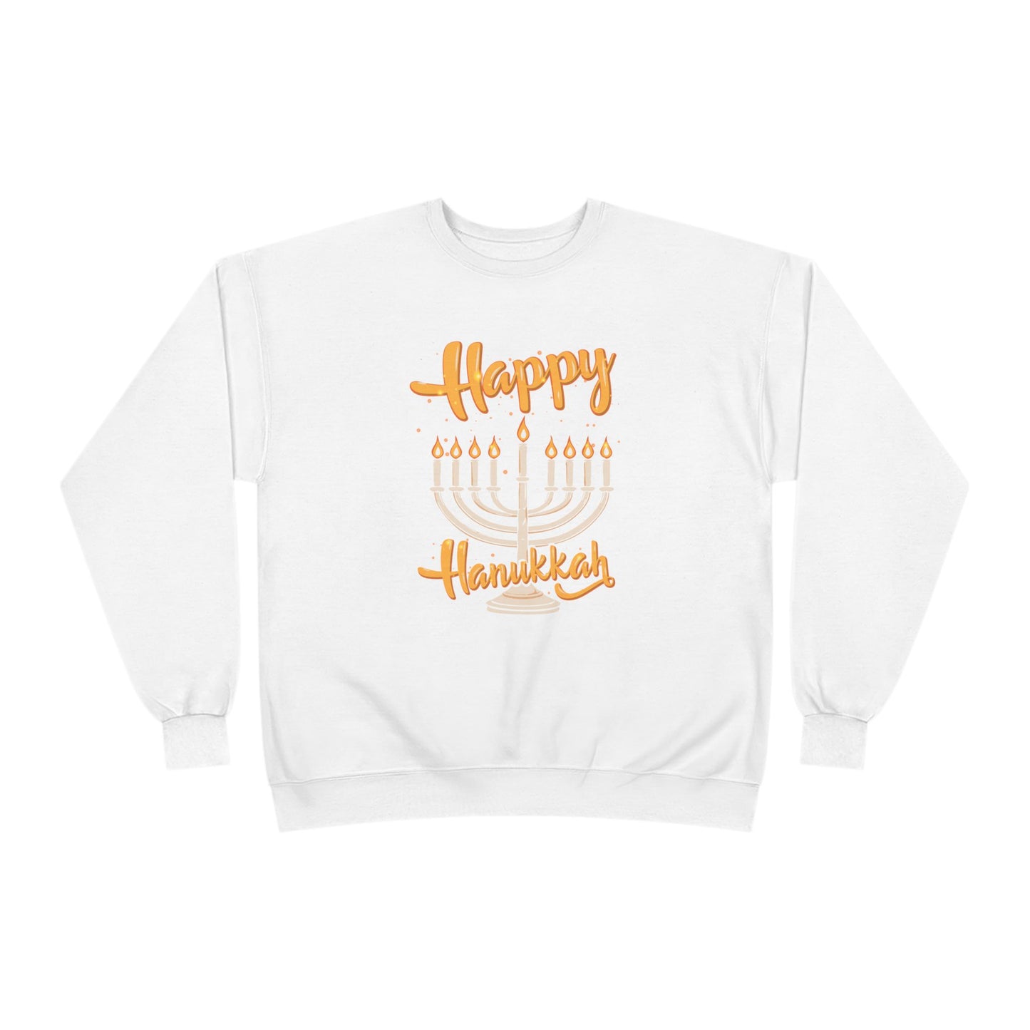 "Happy Hanukkah" Unisex EcoSmart® Crewneck Sweatshirt