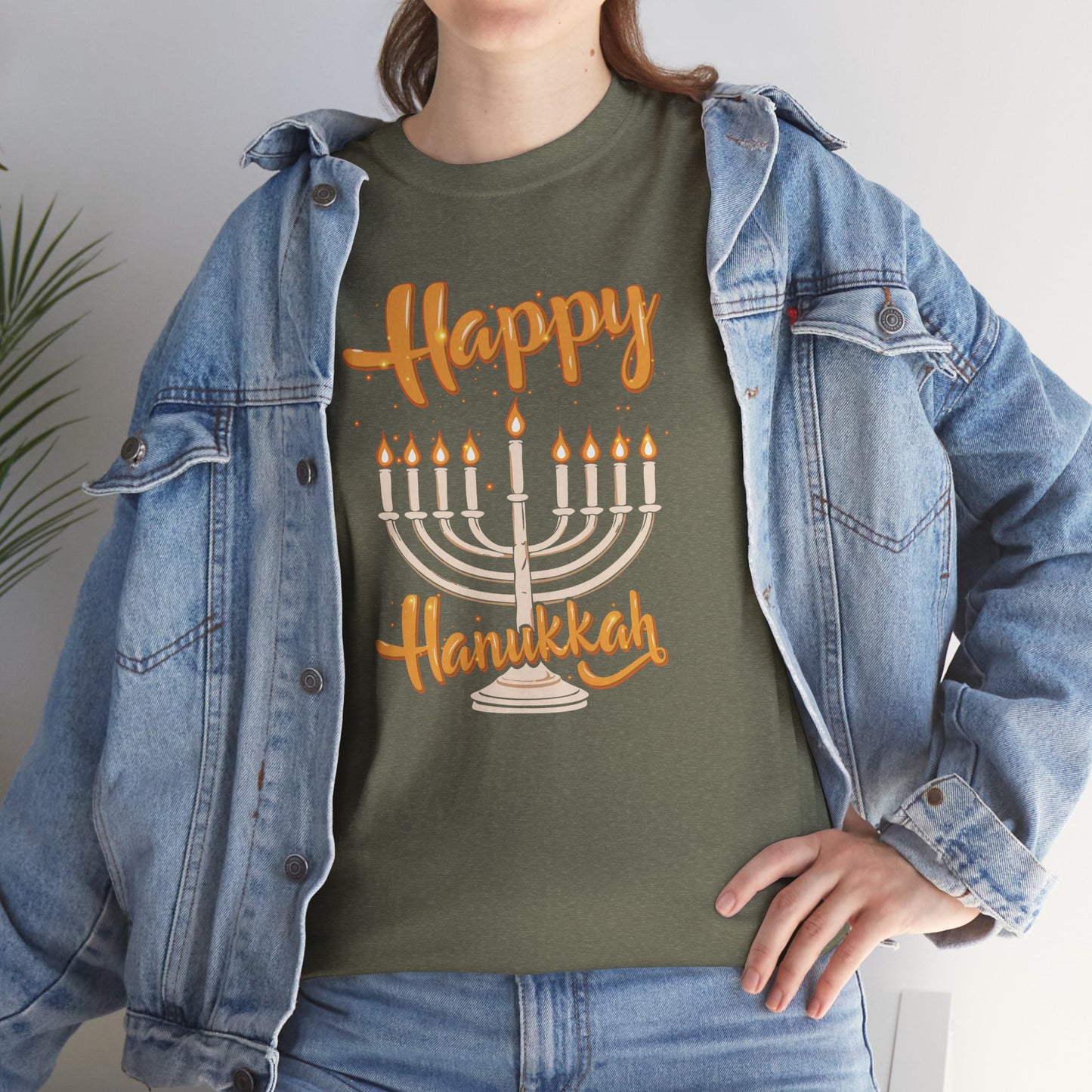 "Happy Hanukkah" Unisex Heavy Cotton Tee