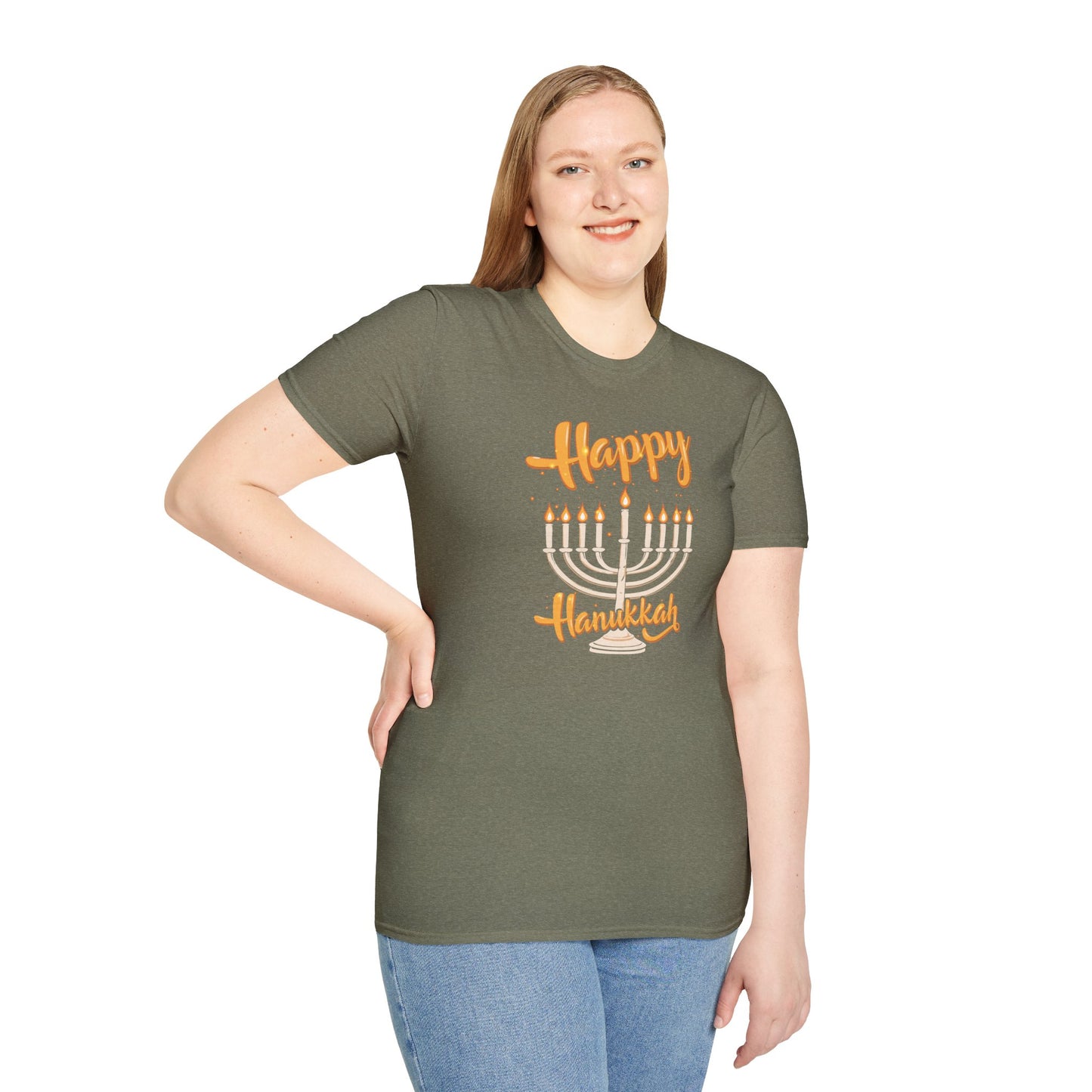 "Happy Hanukkah" Unisex Softstyle T-Shirt