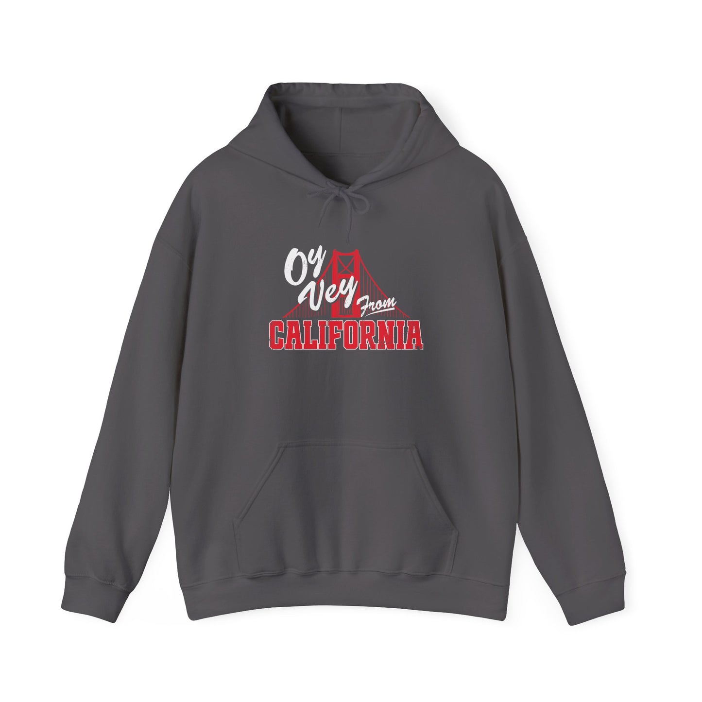 "OY VEY FROM CALIFORNIA" Unisex Heavy Blend™ Hooded Sweatshirt