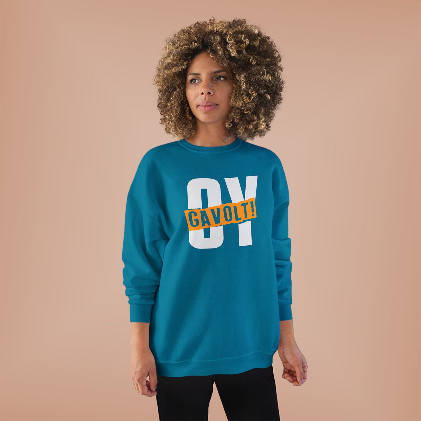 "OY GAVOLT" Unisex EcoSmart® Crewneck Sweatshirt