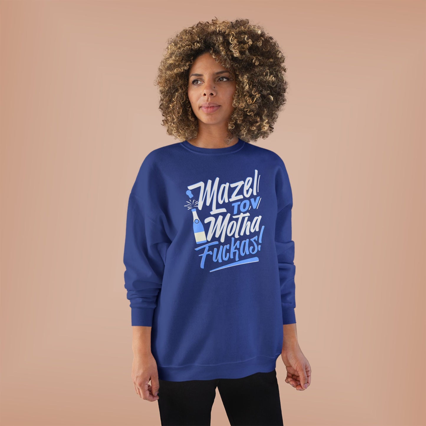 "Mazel Tov Motha Fuckas" Unisex EcoSmart® Crewneck Sweatshirt