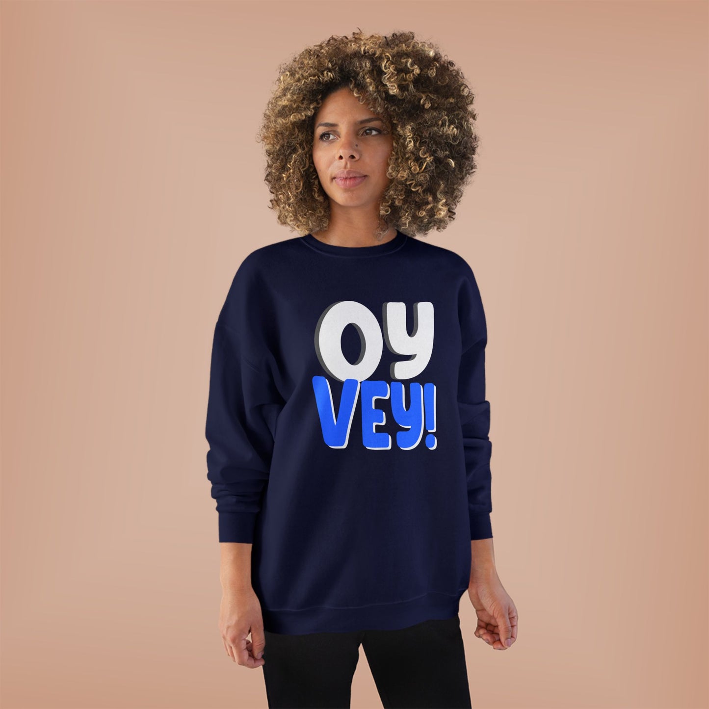 "OY VEY" Unisex EcoSmart® Crewneck Sweatshirt