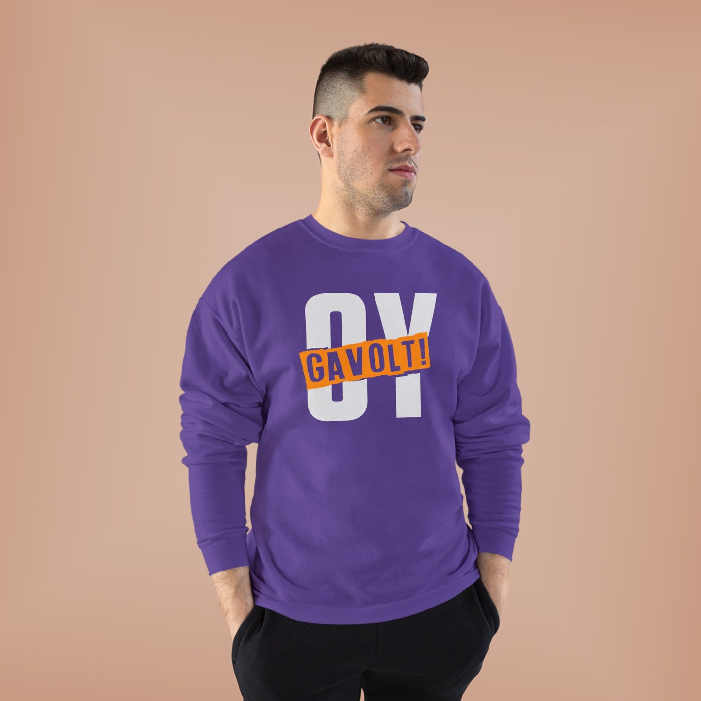 "OY GAVOLT" Unisex EcoSmart® Crewneck Sweatshirt