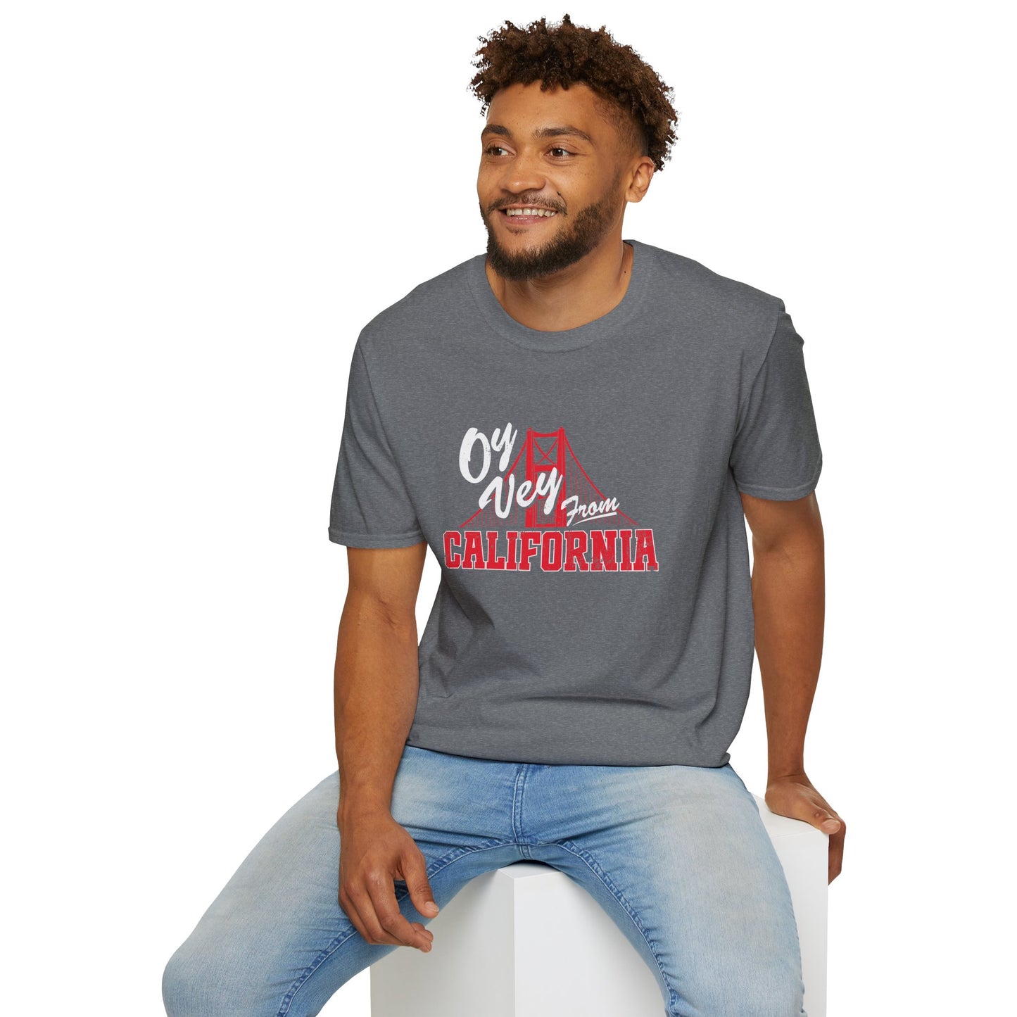 "OY VEY FROM CALIFORNIA" Unisex Softstyle T-Shirt