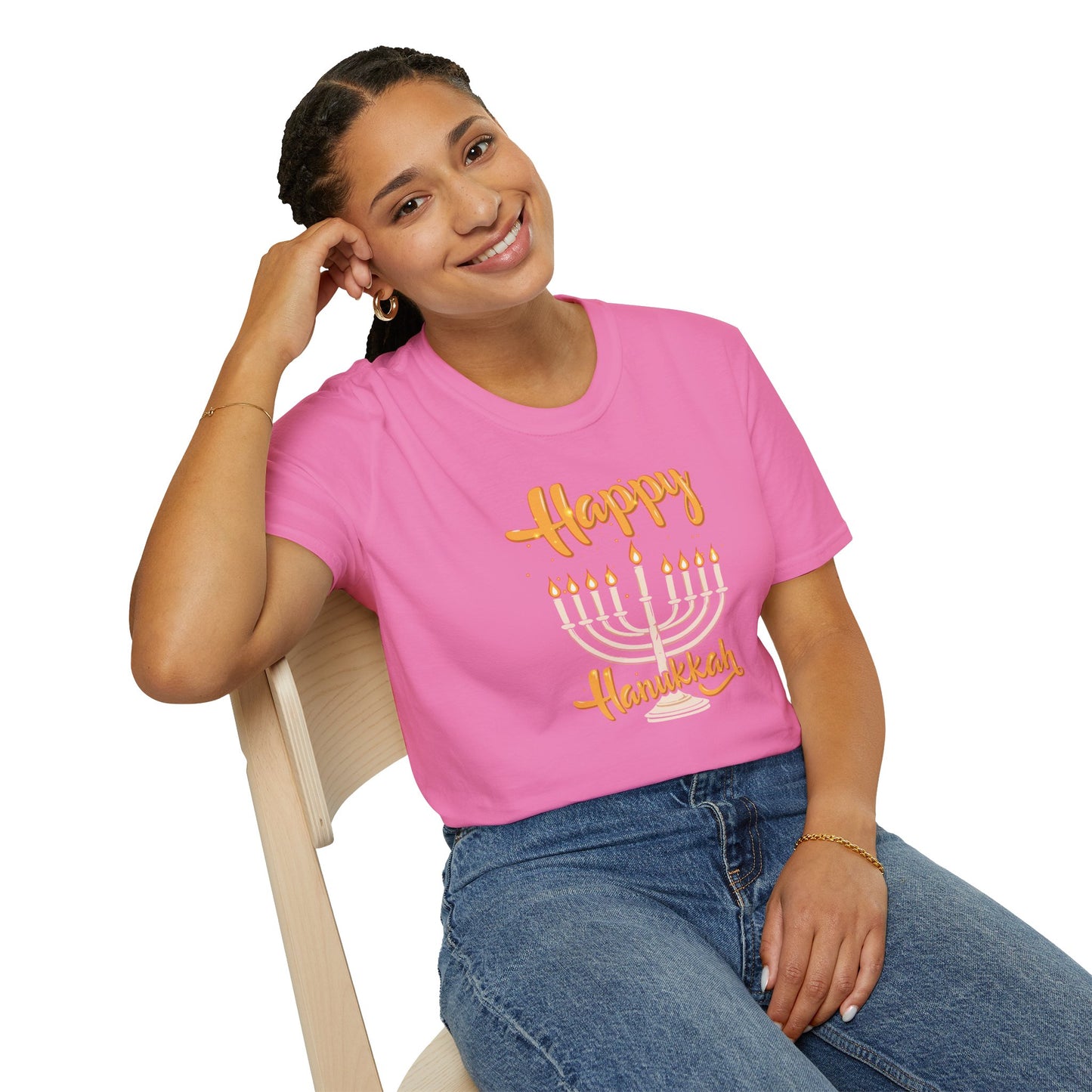 "Happy Hanukkah" Unisex Softstyle T-Shirt