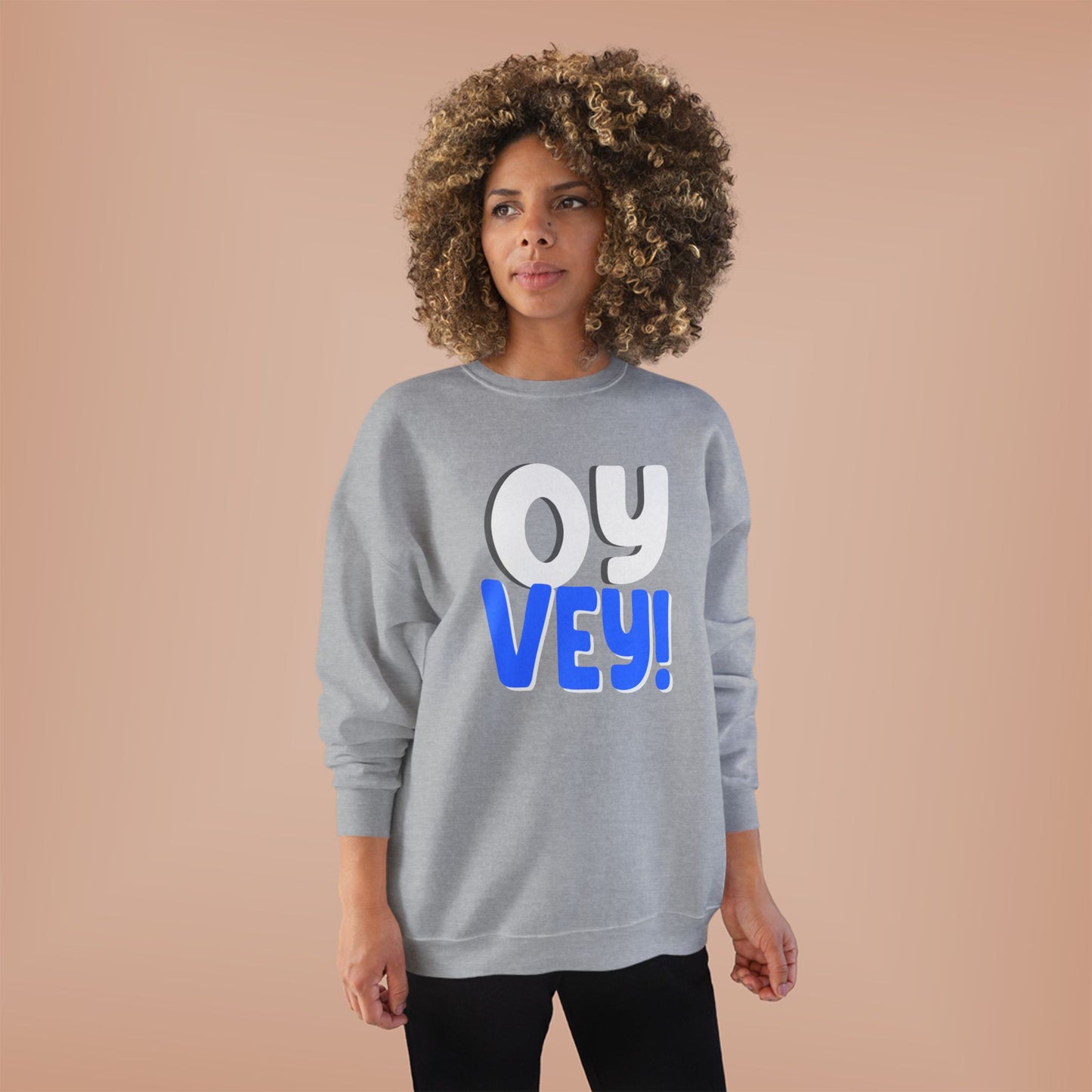 "OY VEY" Unisex EcoSmart® Crewneck Sweatshirt