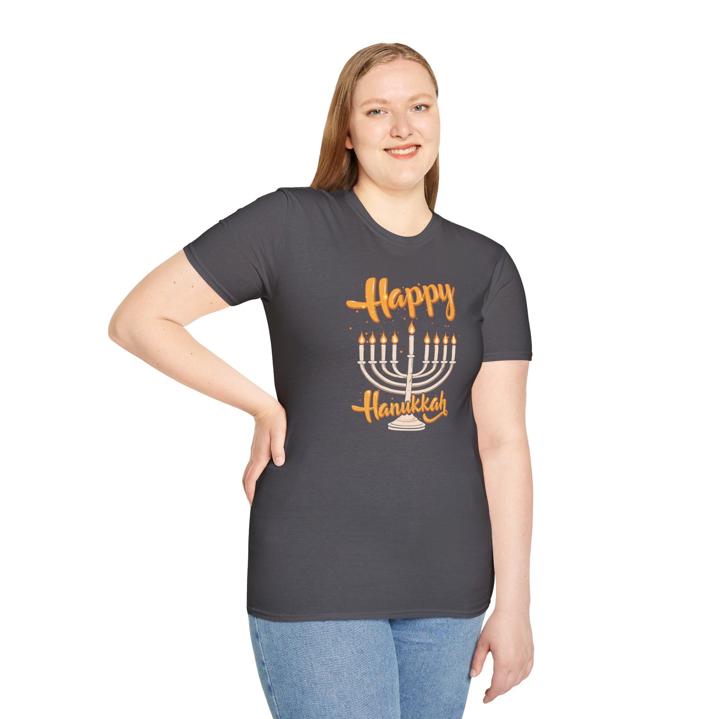 "Happy Hanukkah" Unisex Softstyle T-Shirt