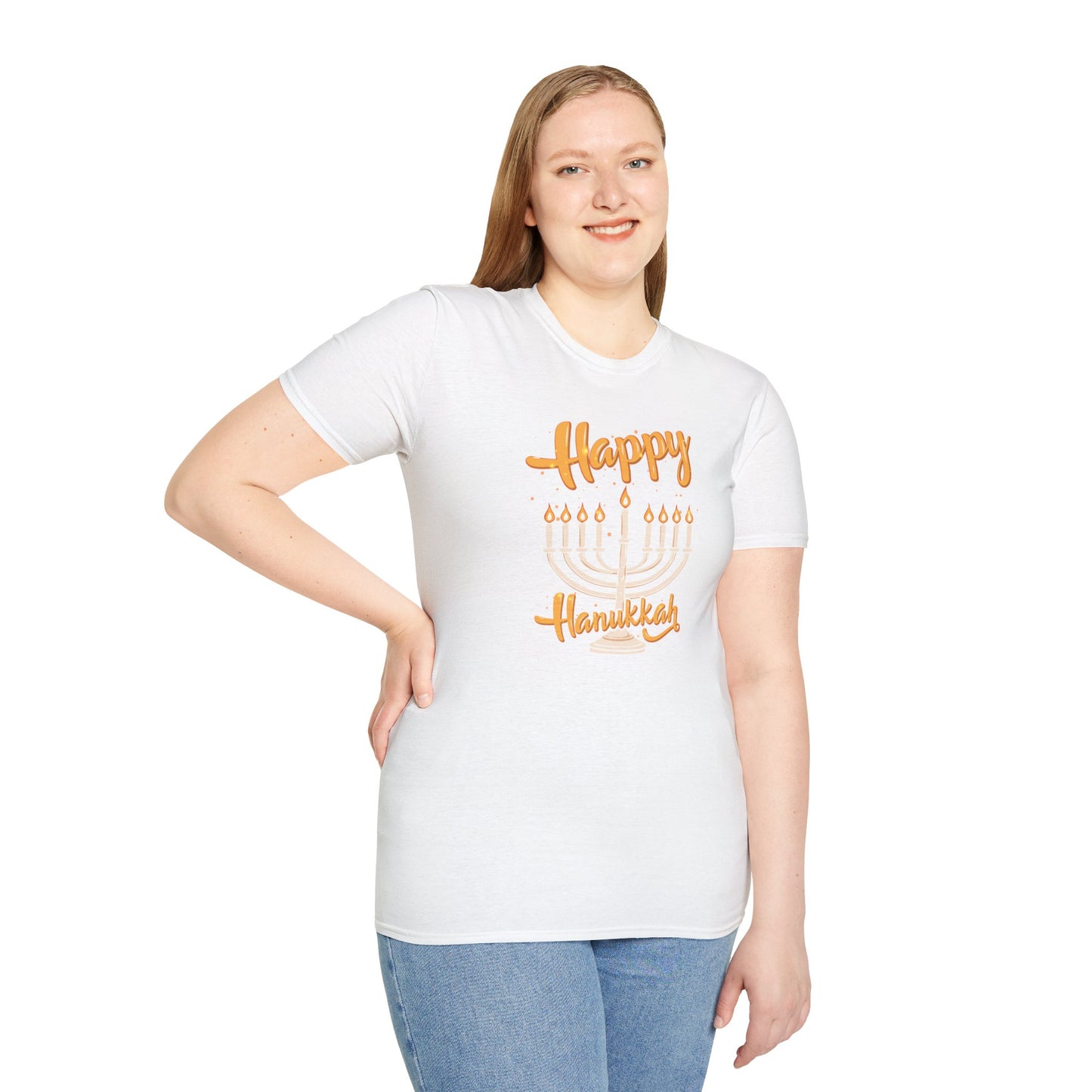 "Happy Hanukkah" Unisex Softstyle T-Shirt