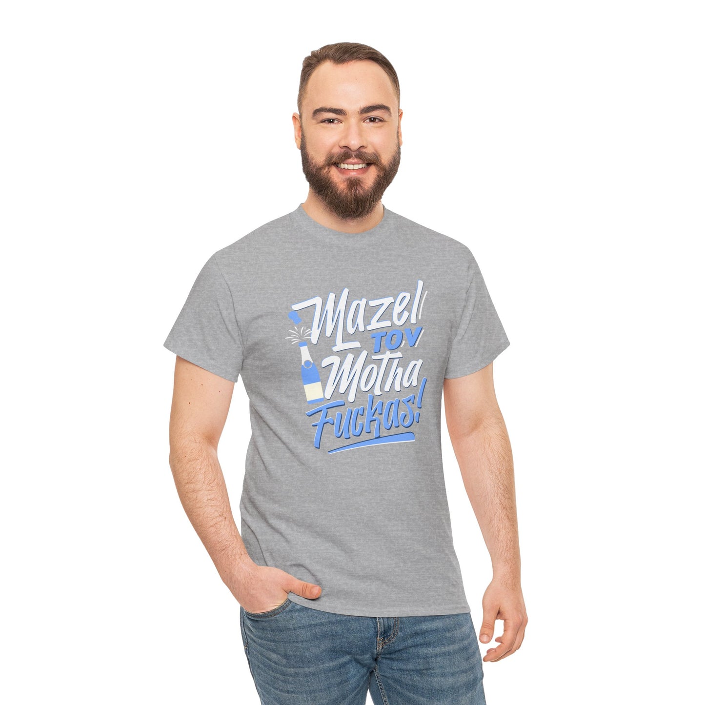 "Mazel Tov Motha Fuckas" Unisex Heavy Cotton Tee