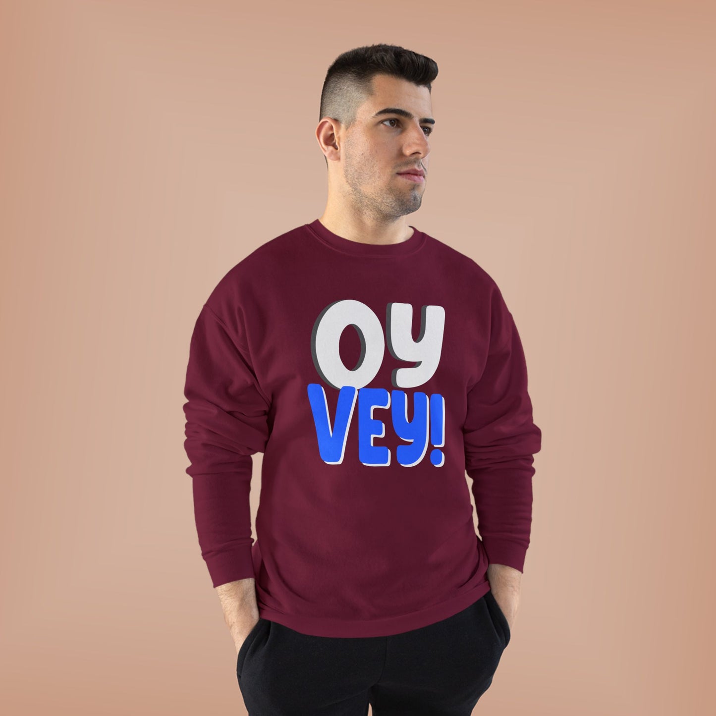 "OY VEY" Unisex EcoSmart® Crewneck Sweatshirt