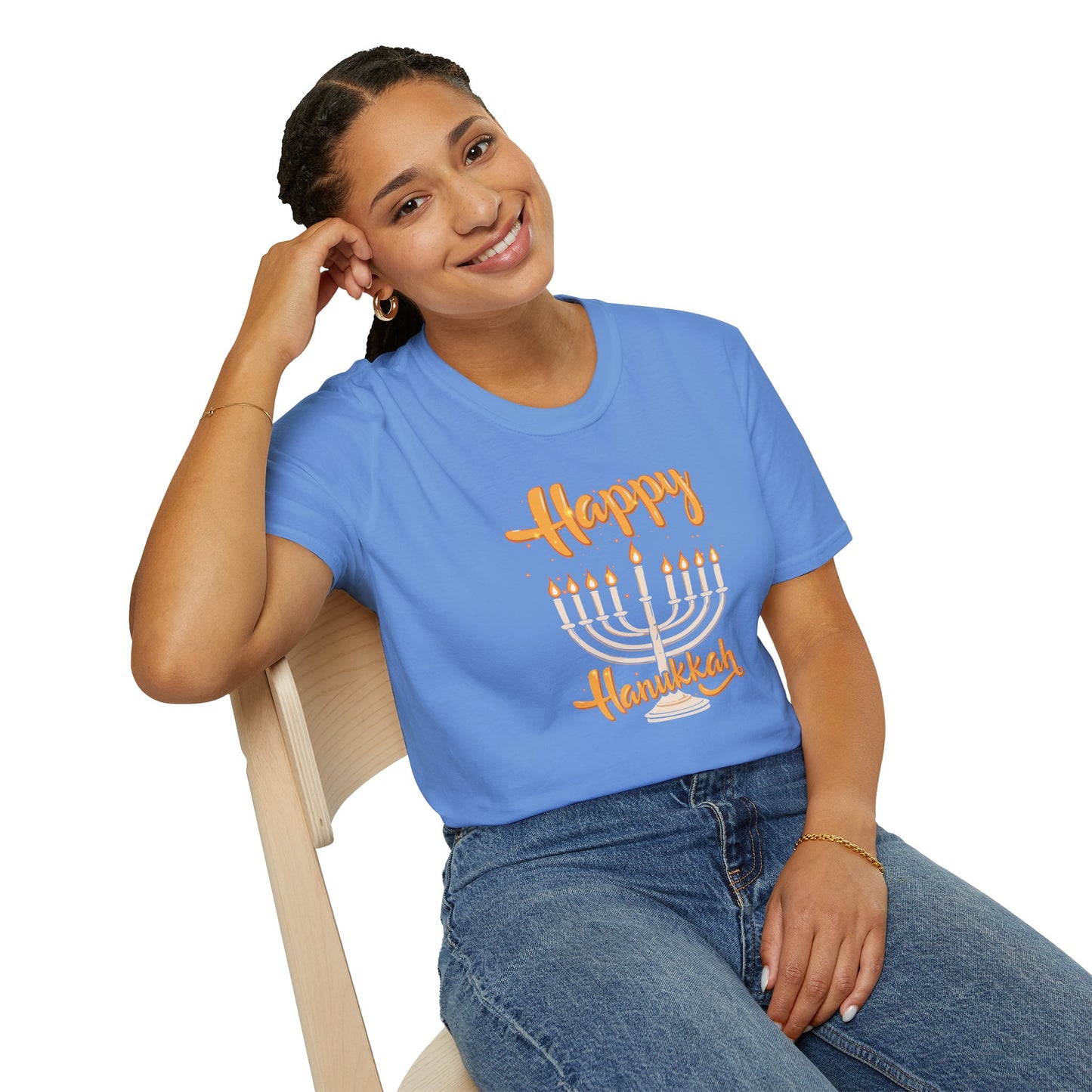 "Happy Hanukkah" Unisex Softstyle T-Shirt