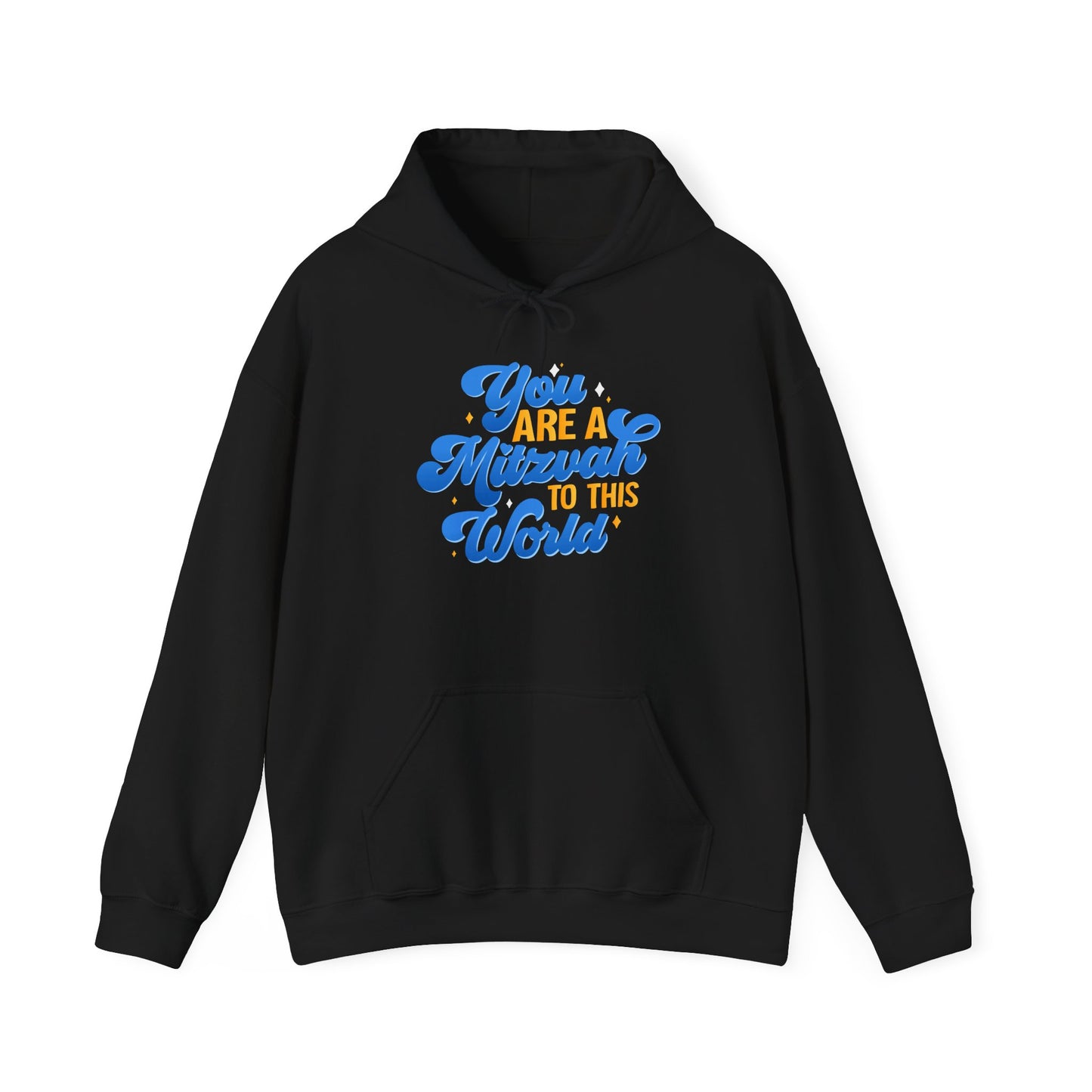 "YOU ARE A MITZVAH TO THIS WORLD" Unisex Heavy Blend™ Hooded Sweatshirt