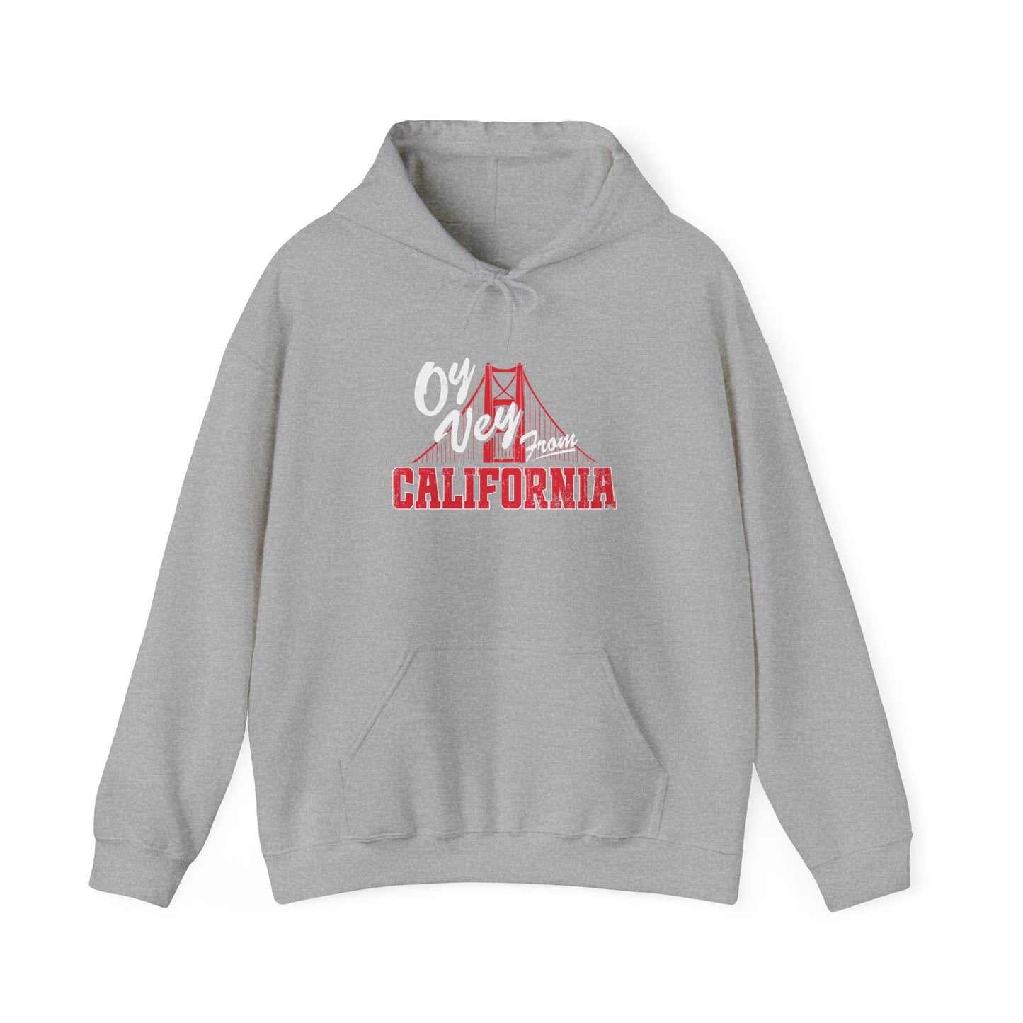 "OY VEY FROM CALIFORNIA" Unisex Heavy Blend™ Hooded Sweatshirt