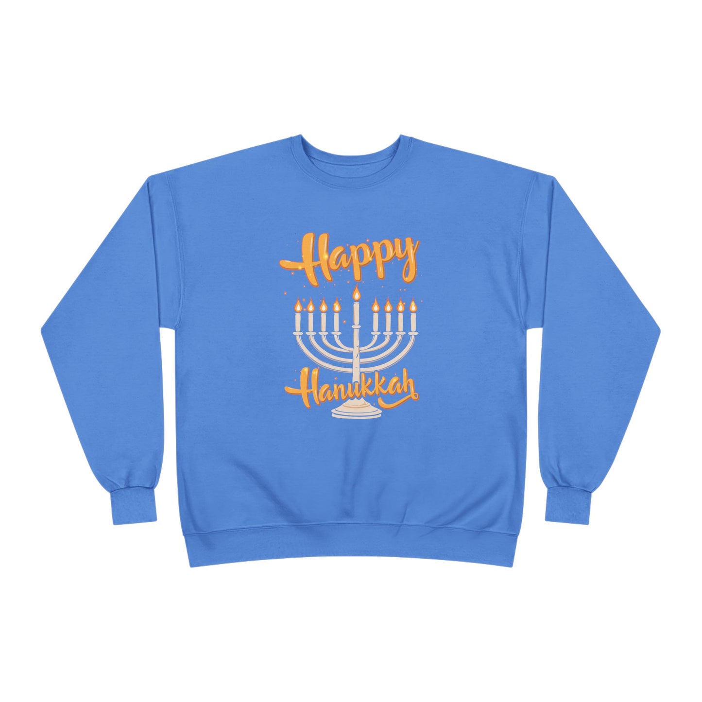 "Happy Hanukkah" Unisex EcoSmart® Crewneck Sweatshirt