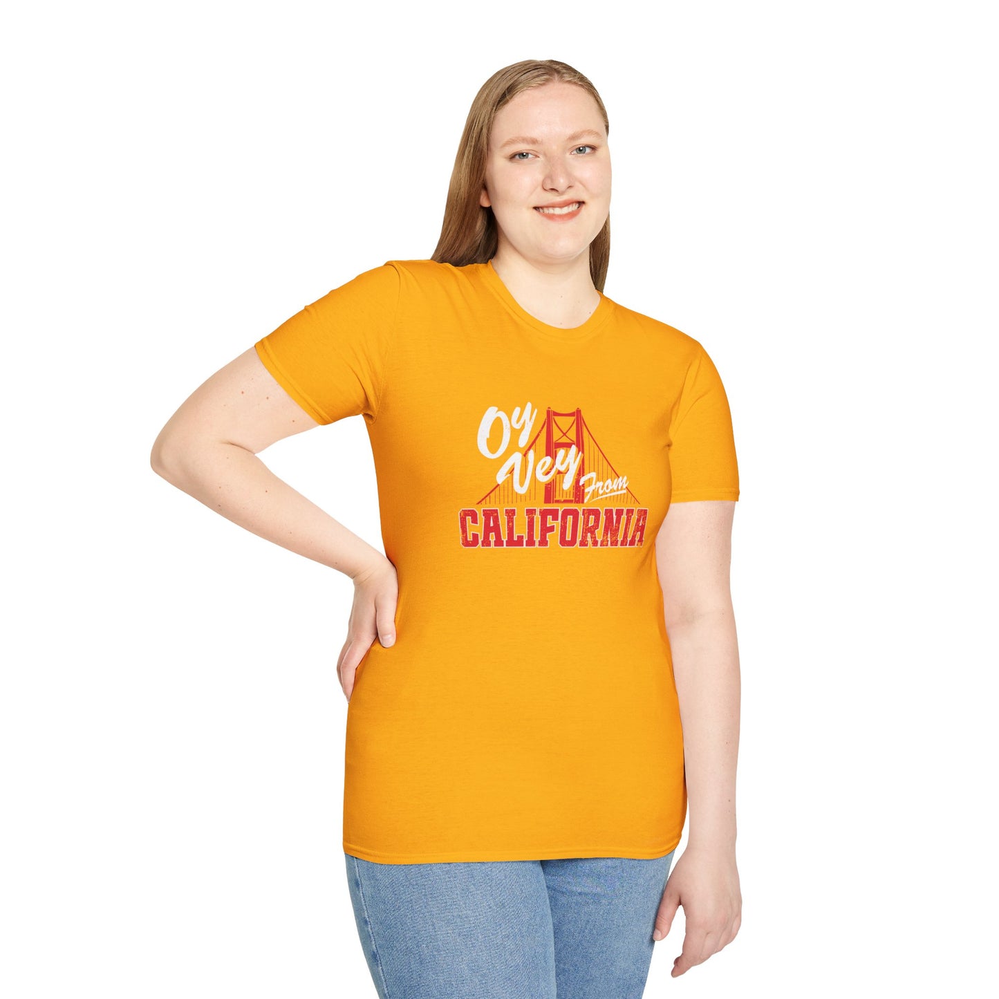 "OY VEY FROM CALIFORNIA" Unisex Softstyle T-Shirt