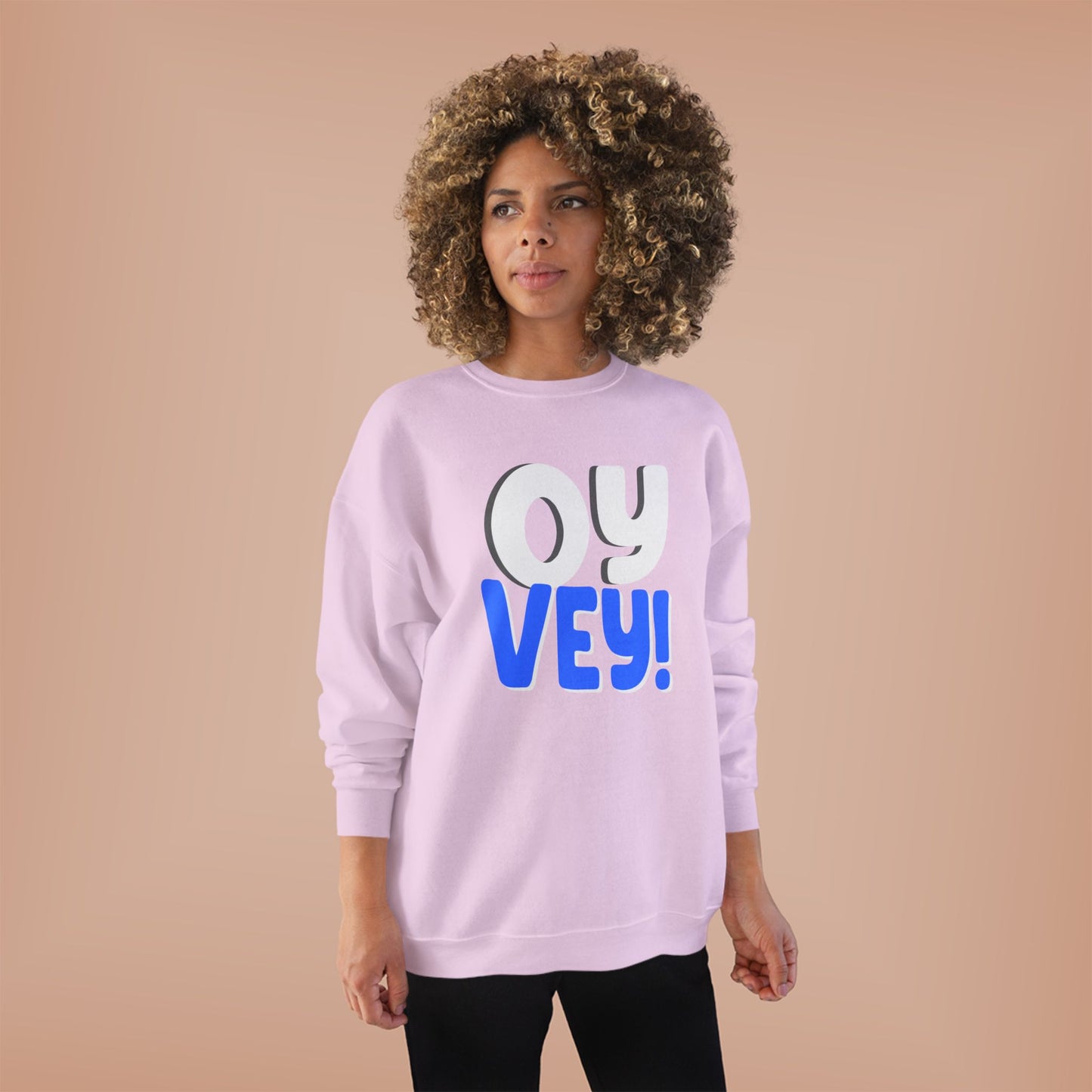 "OY VEY" Unisex EcoSmart® Crewneck Sweatshirt