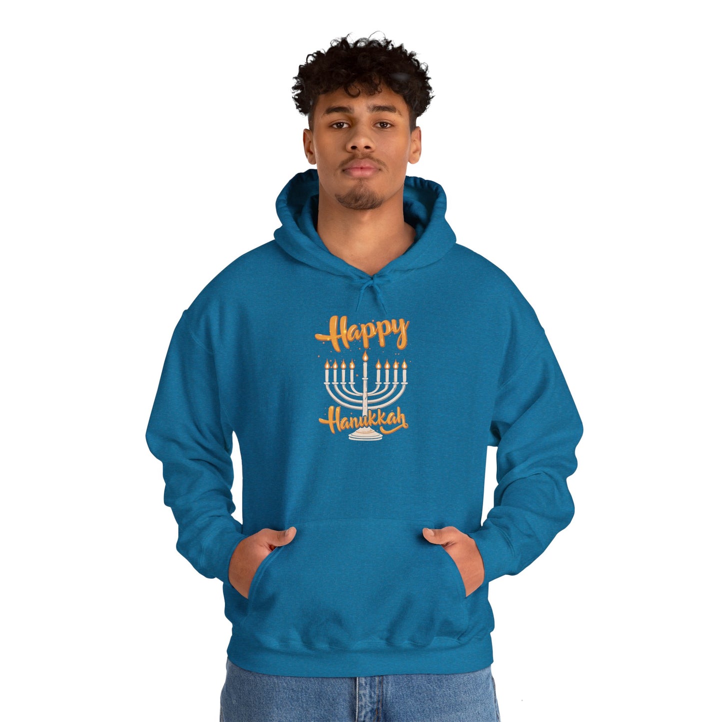 "Happy Hanukkah" Unisex Heavy Blend™ Hooded Sweatshirt