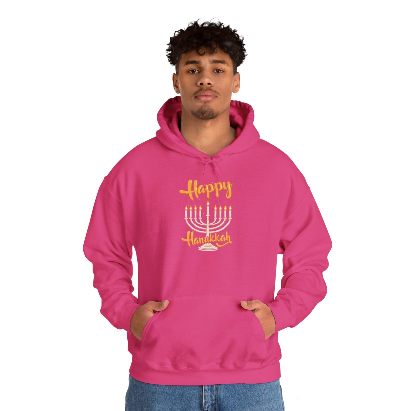 "Happy Hanukkah" Unisex Heavy Blend™ Hooded Sweatshirt